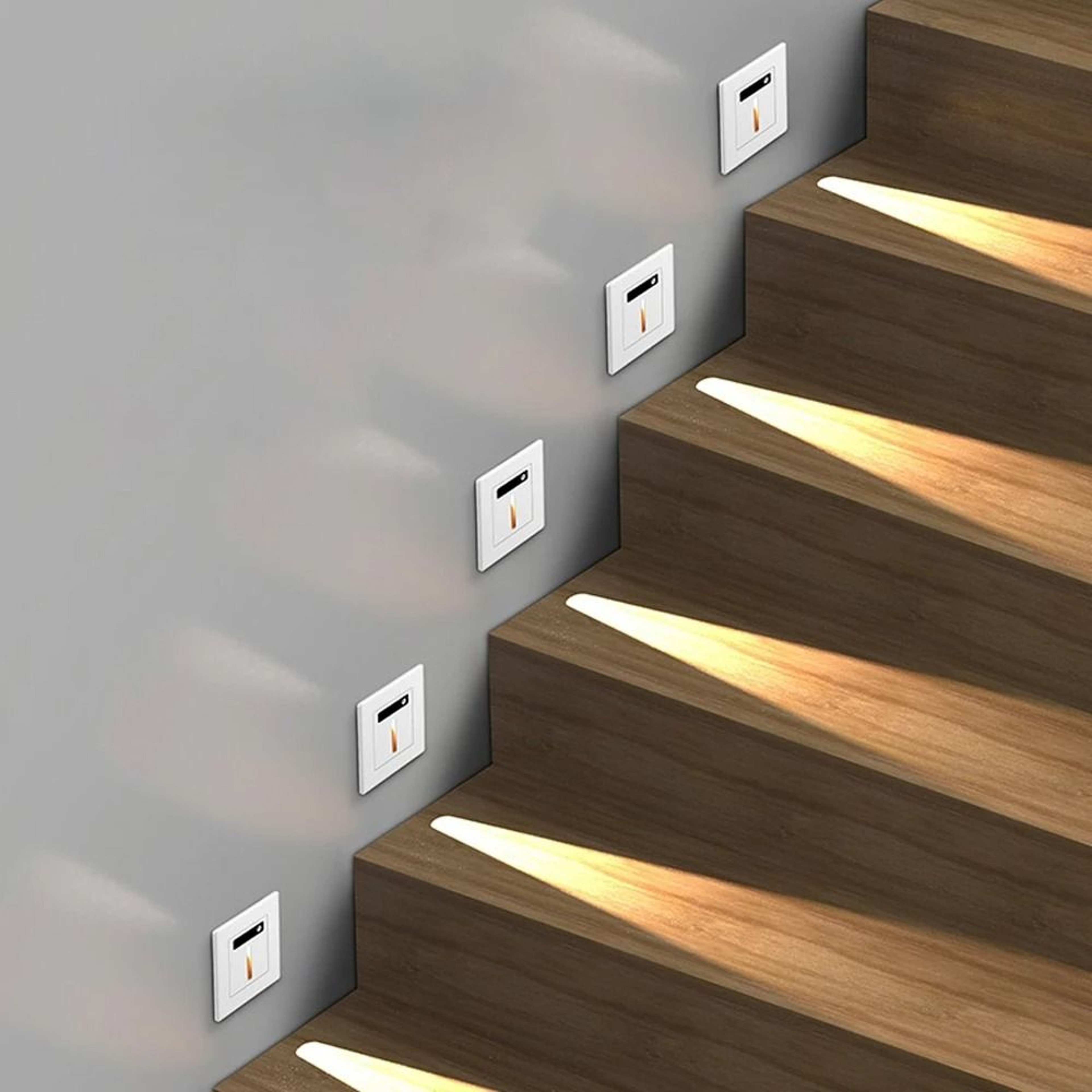 Recessed Motion Sensor LED Stair Light With Tempered Glass 0