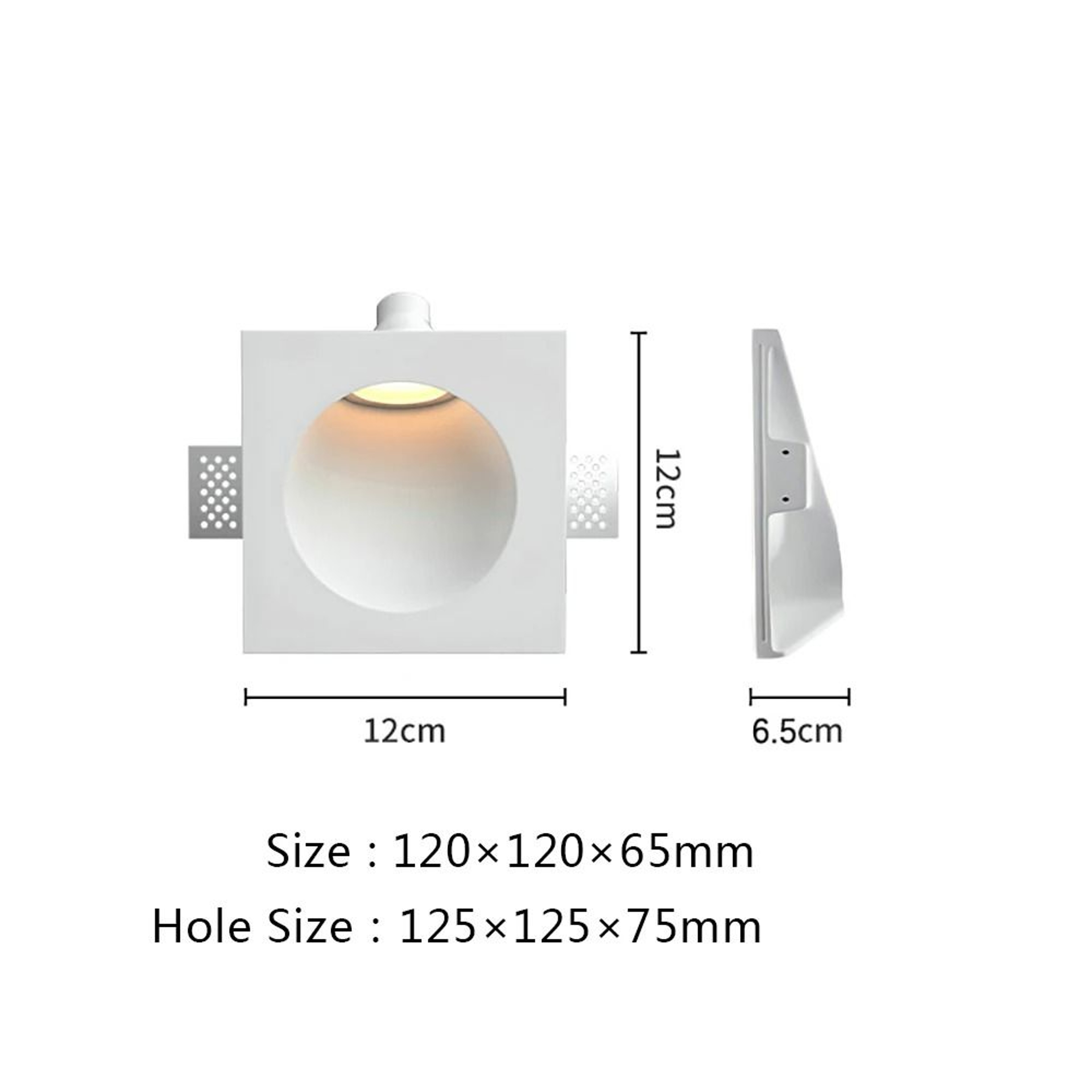 Minimalist Gypsum Recessed LED Stair Step Wall Light For Indoor Lighting 4