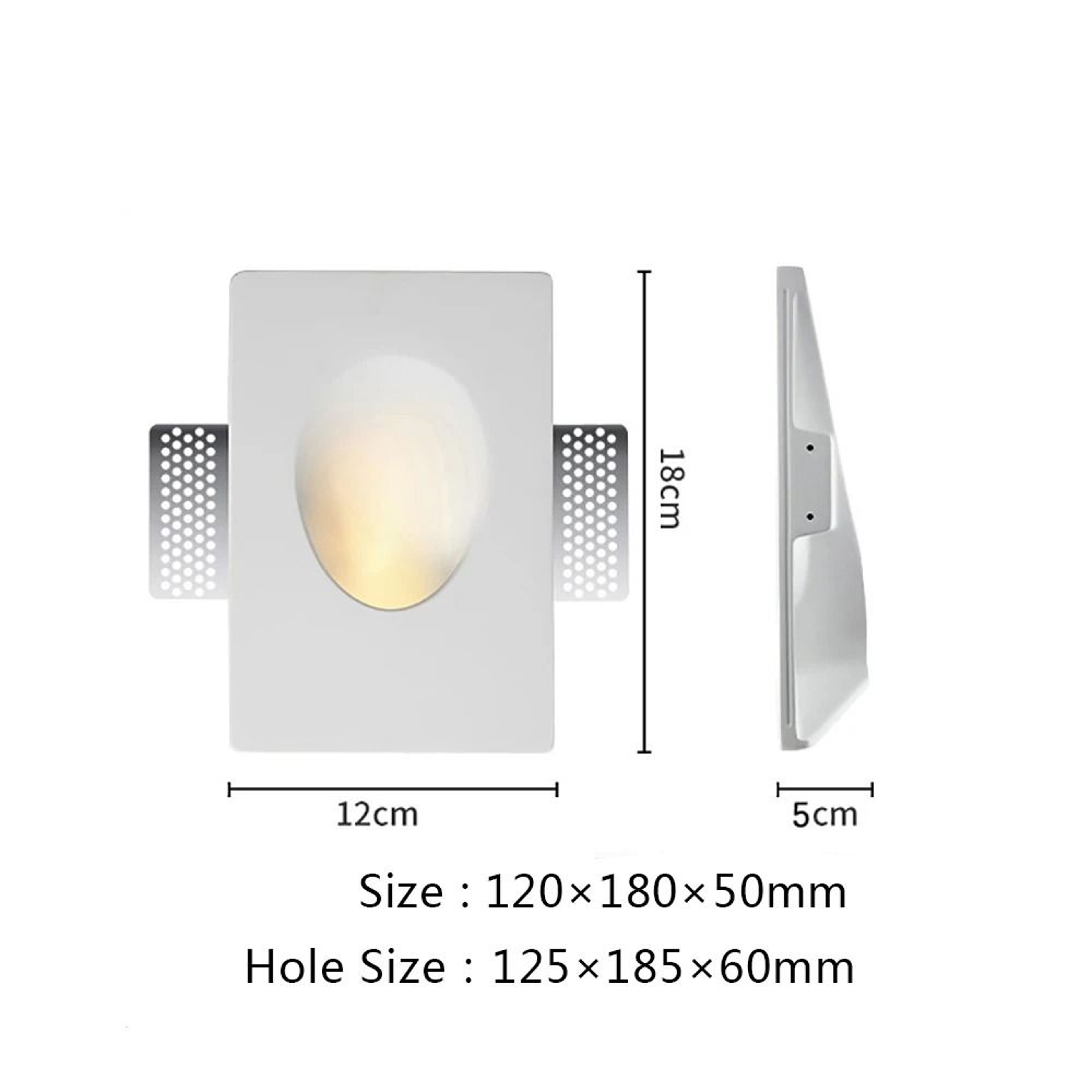 Minimalist Gypsum Recessed LED Stair Step Wall Light For Indoor Lighting 5