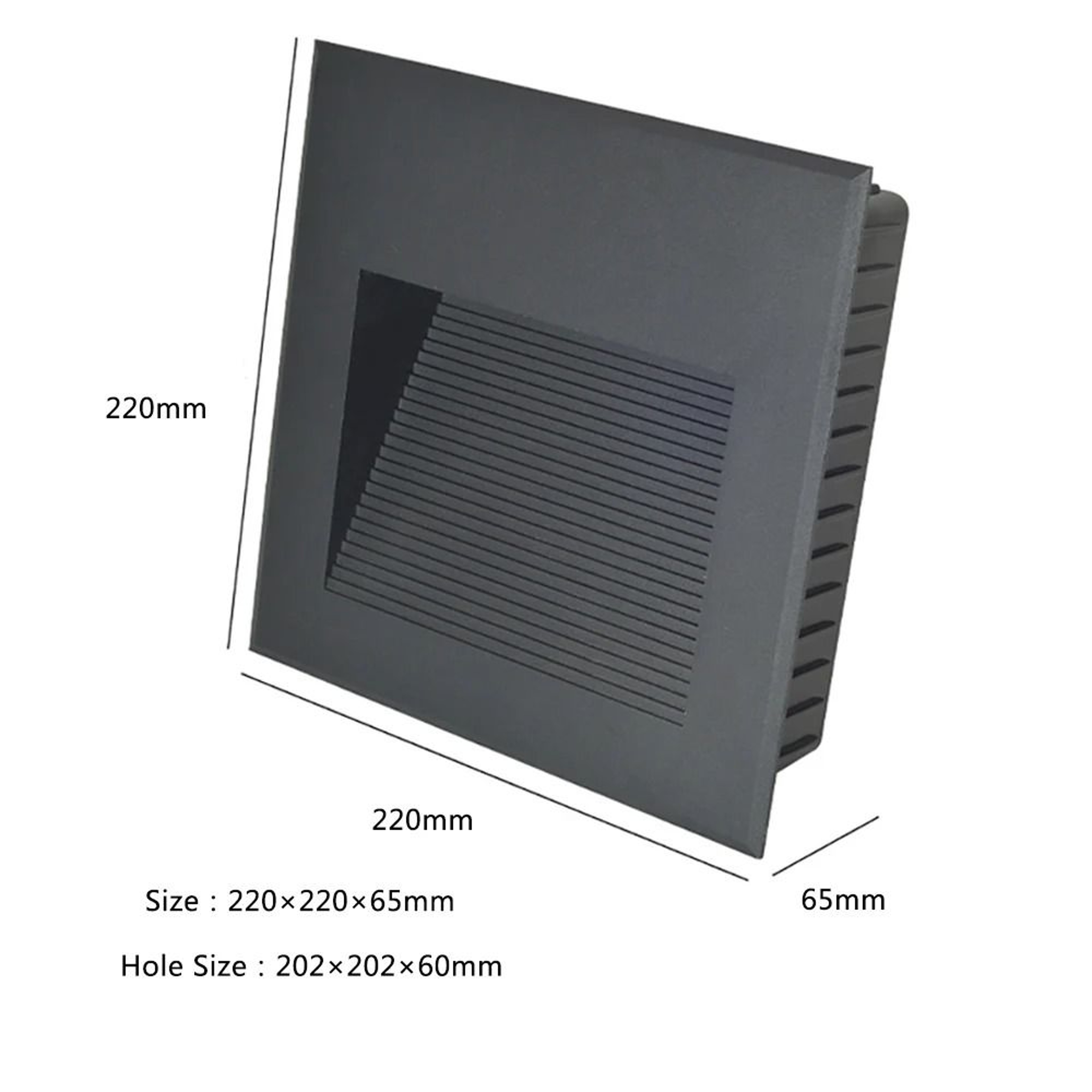 Large Waterproof Recessed LED Stair Step Wall Light For Outdoor Spaces 5