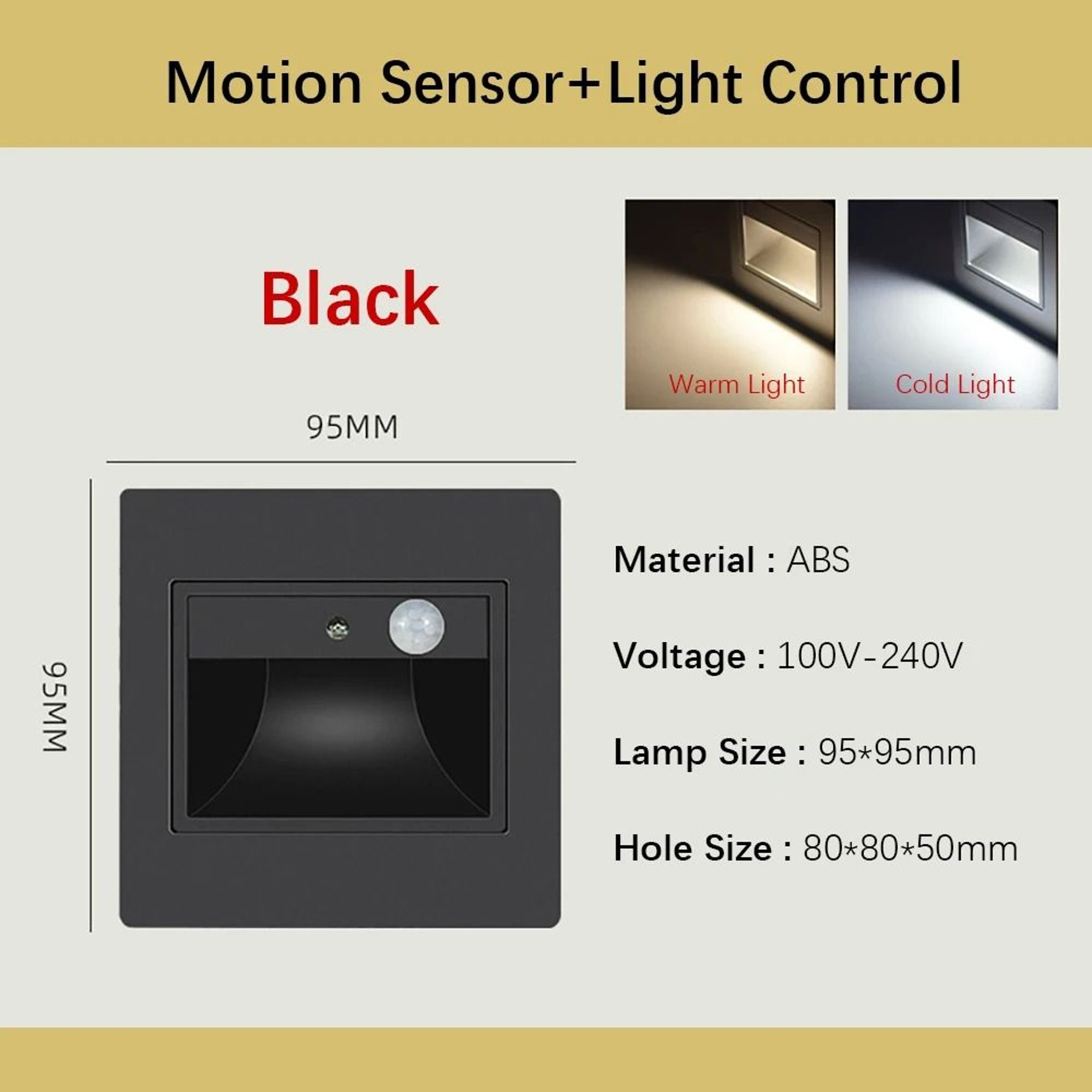 Smart Recessed LED Stair Light With Motion And Voice Sensor 5