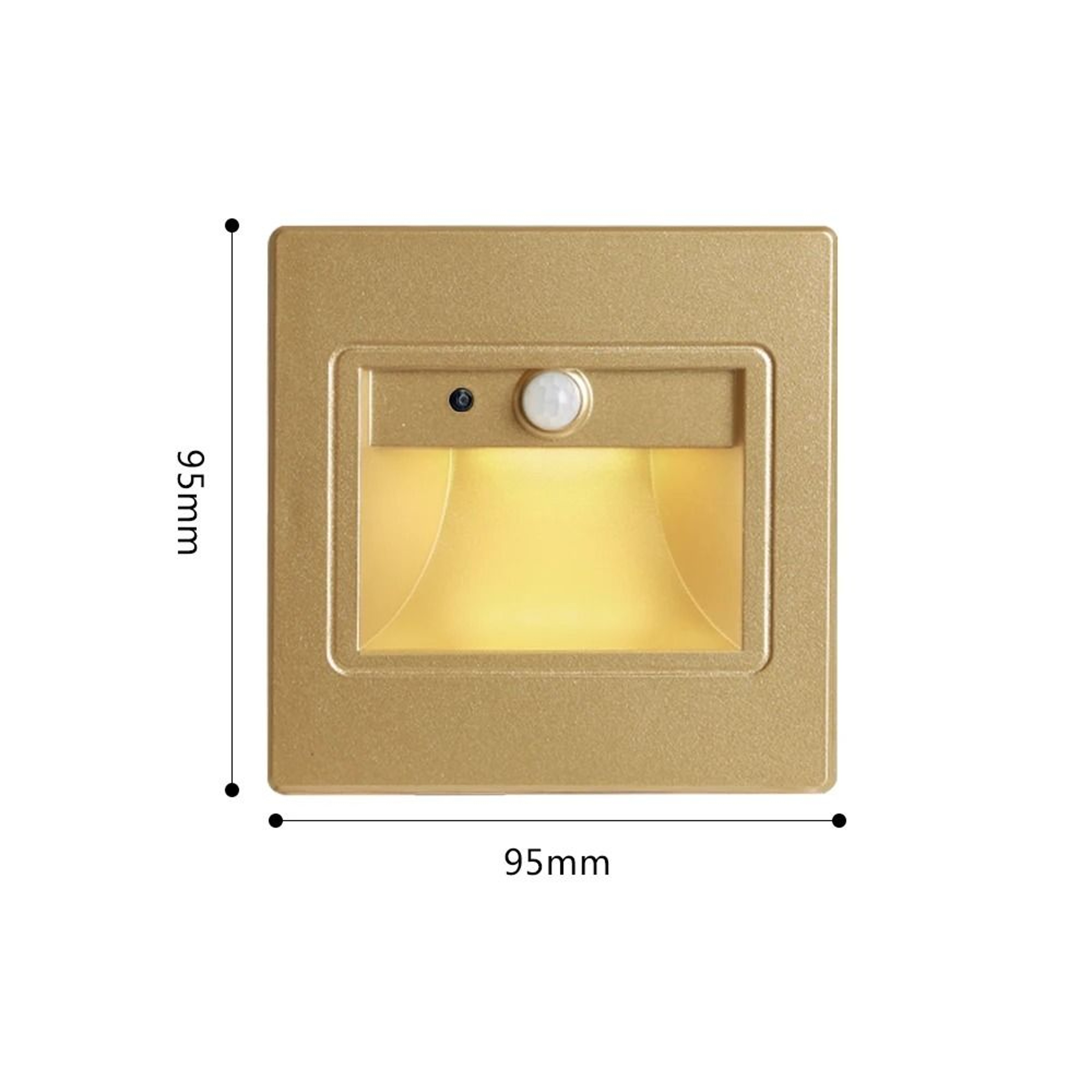 Smart PIR Motion Sensor Recessed LED Stair Light For Indoor Walls 7