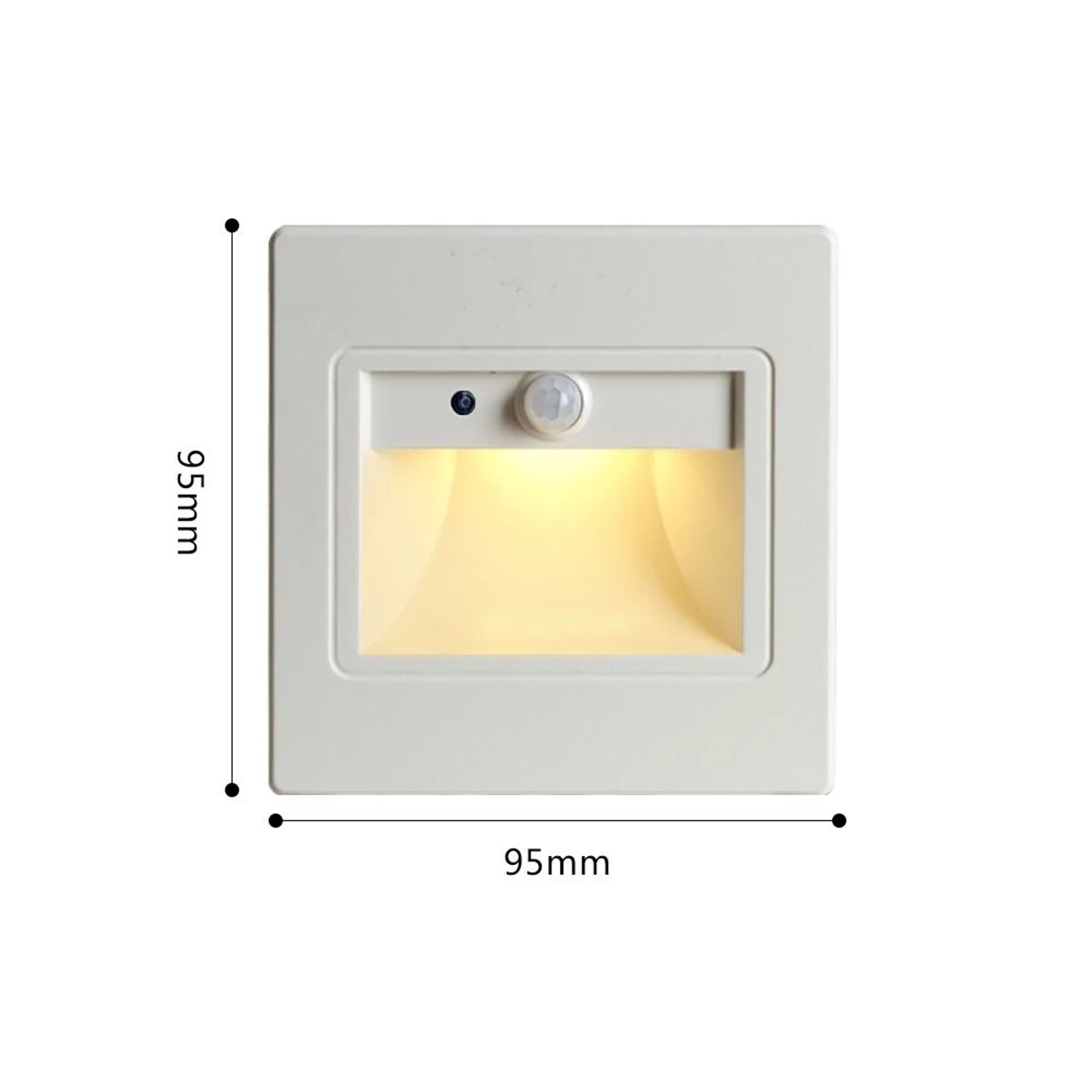 Smart PIR Motion Sensor Recessed LED Stair Light For Indoor Walls 6