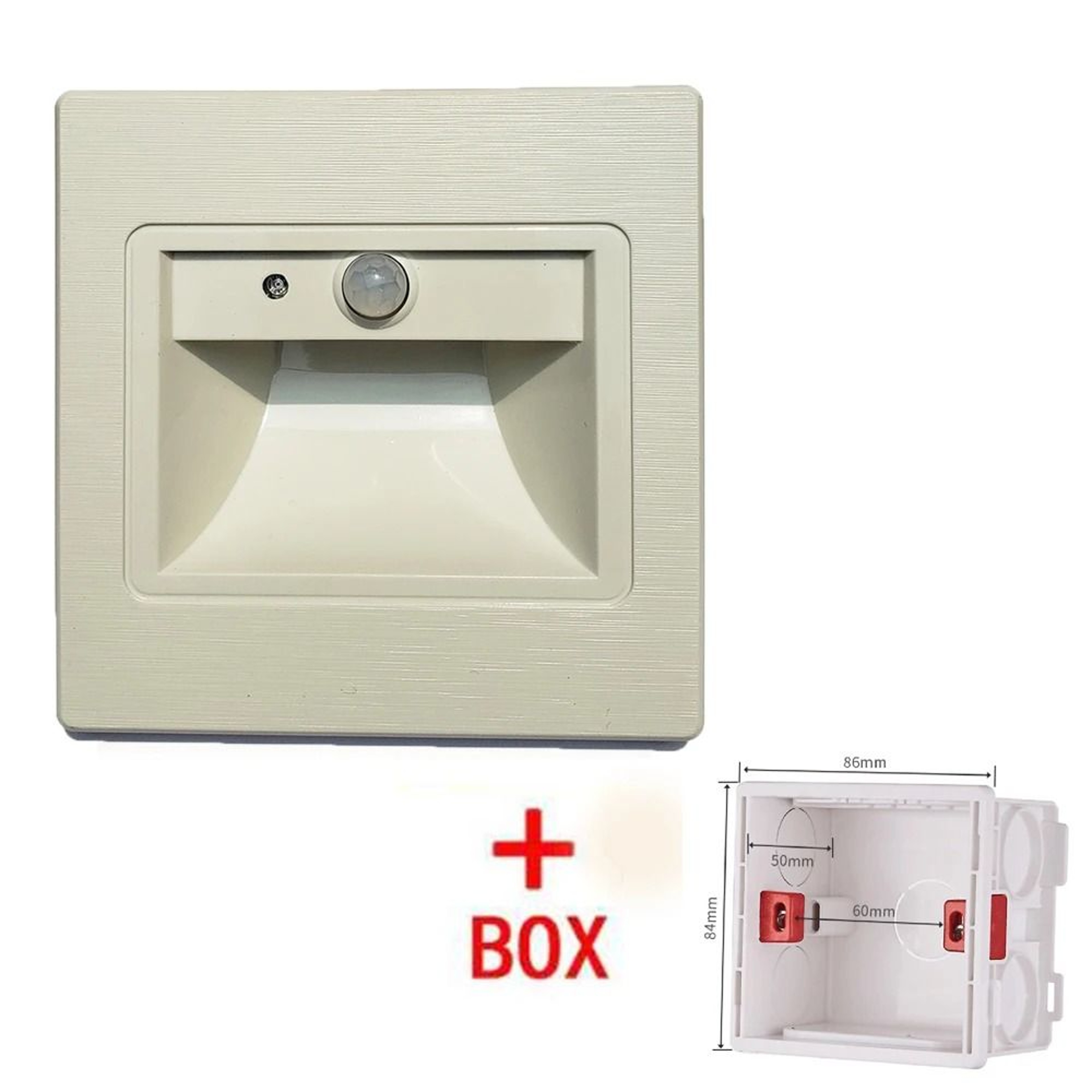 Smart PIR Motion Sensor Recessed LED Stair Light For Indoor Walls 14