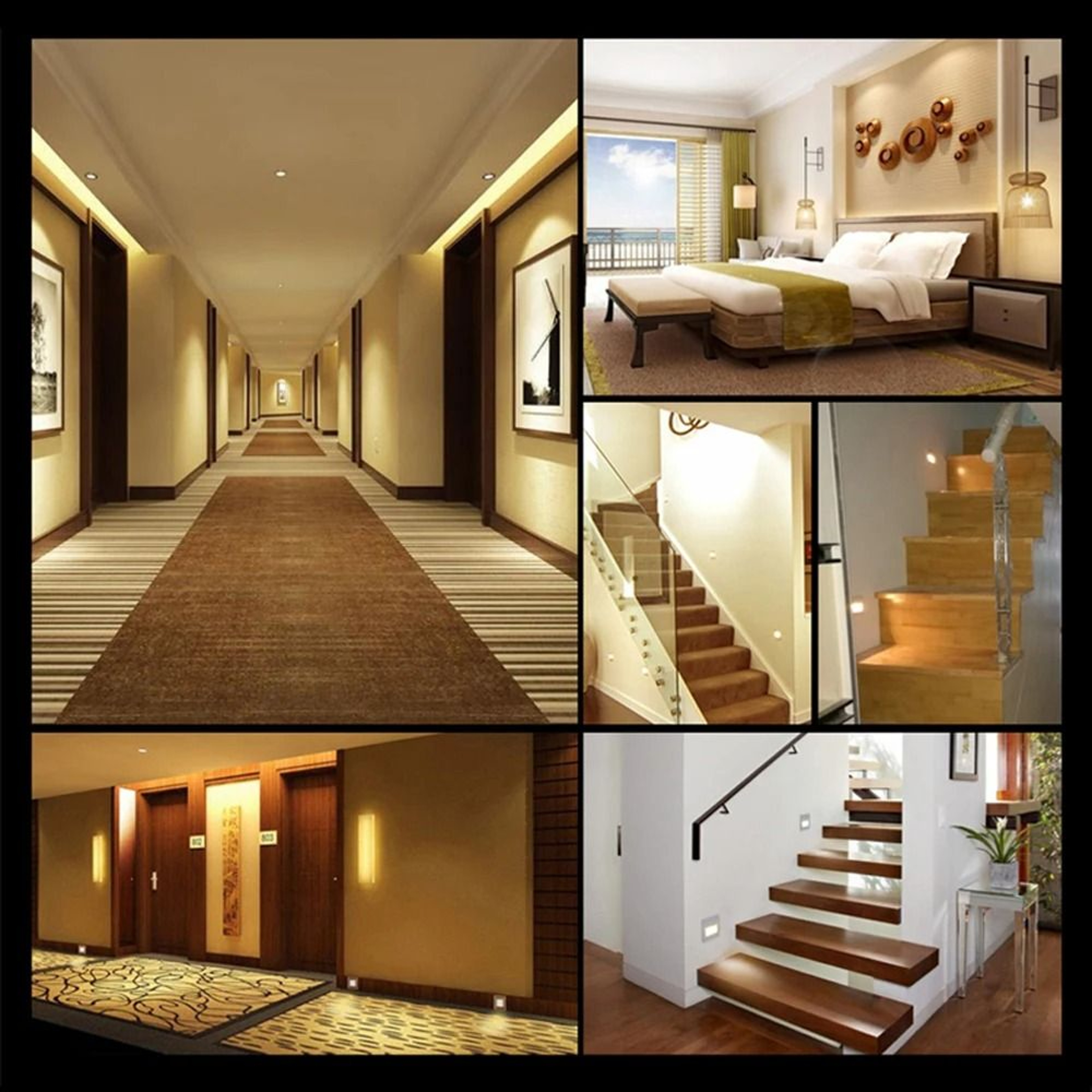 Smart PIR Motion Sensor Recessed LED Stair Light For Indoor Walls 19