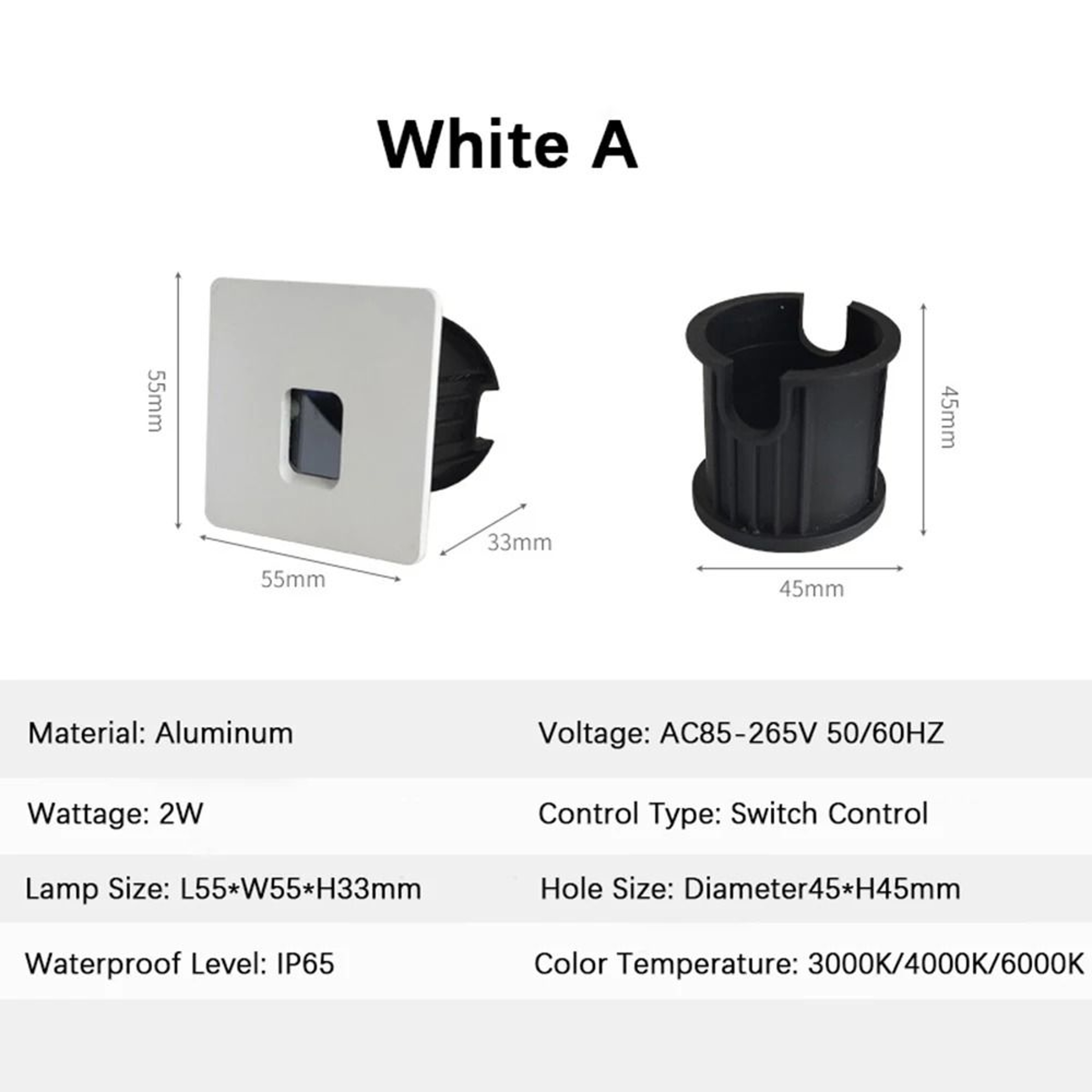 Waterproof Mini Recessed LED Step Light For Outdoor Walls And Pathways 2