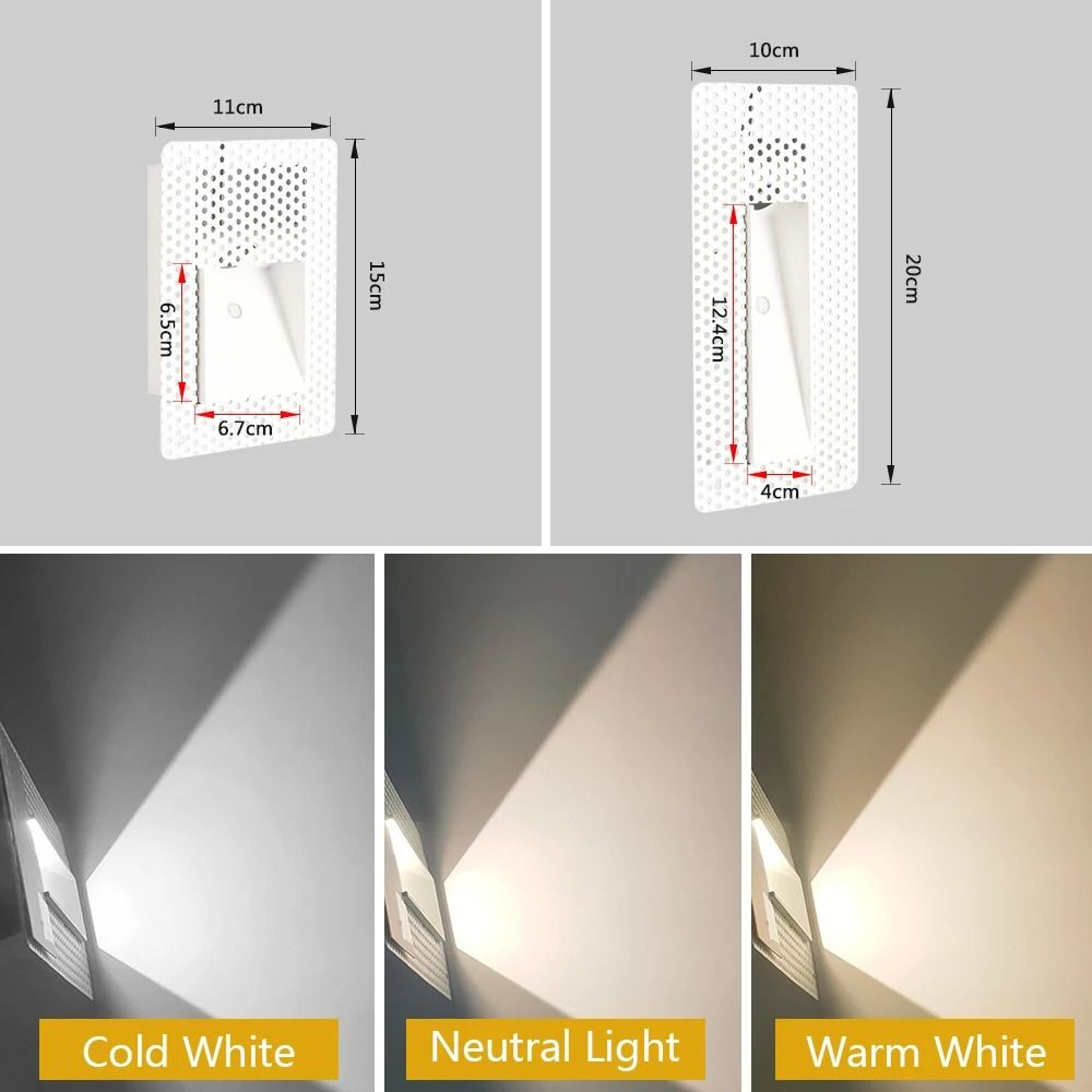 Frameless Recessed LED Stair Light With Motion Sensor For Indoor Walls 7
