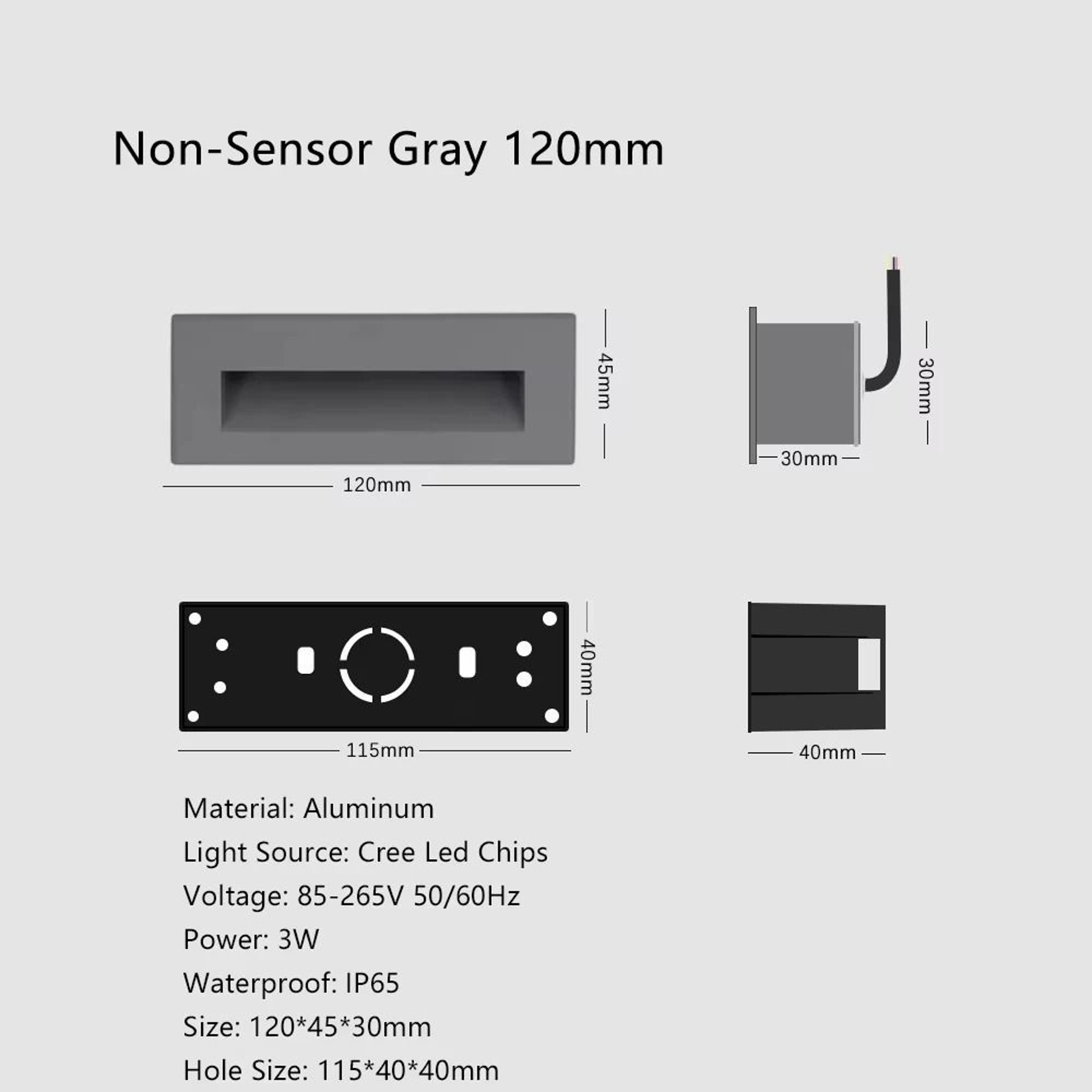 Smart Recessed LED Stair Light With Motion Sensor For Indoor And Outdoor Use 2