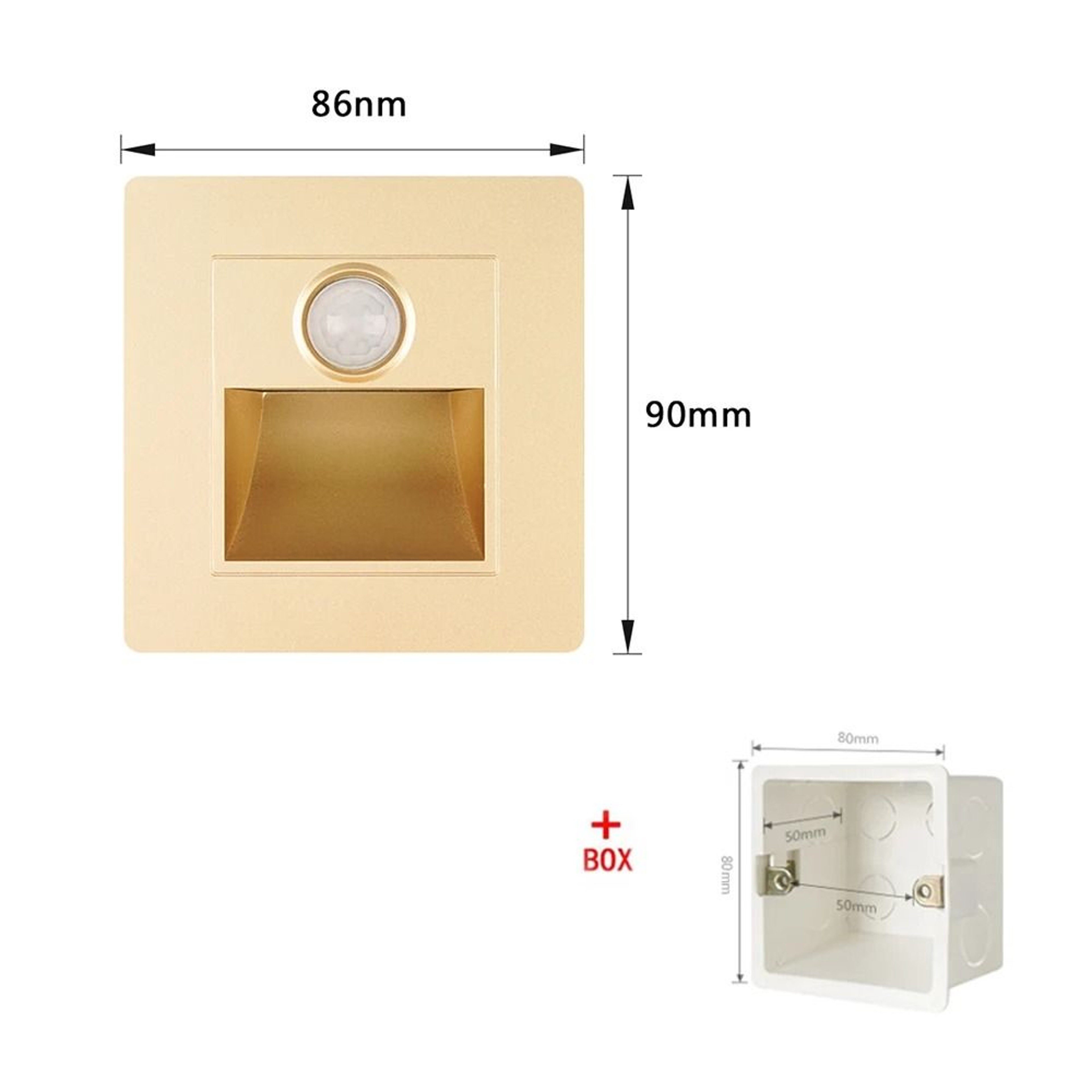 PIR Motion Sensor LED Stair Step Wall Light With BuiltIn Backlight 11