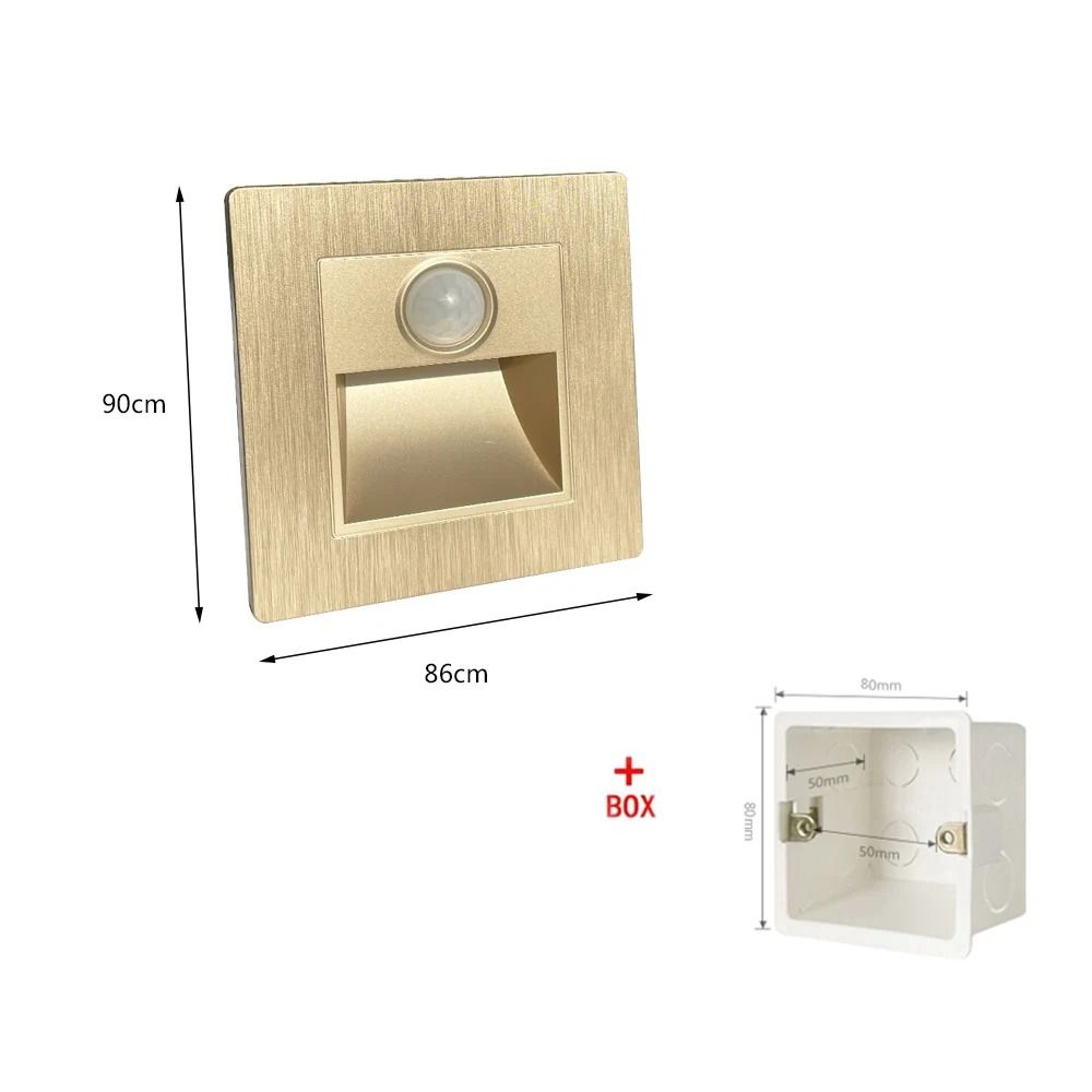 PIR Motion Sensor LED Stair Step Wall Light With BuiltIn Backlight 14