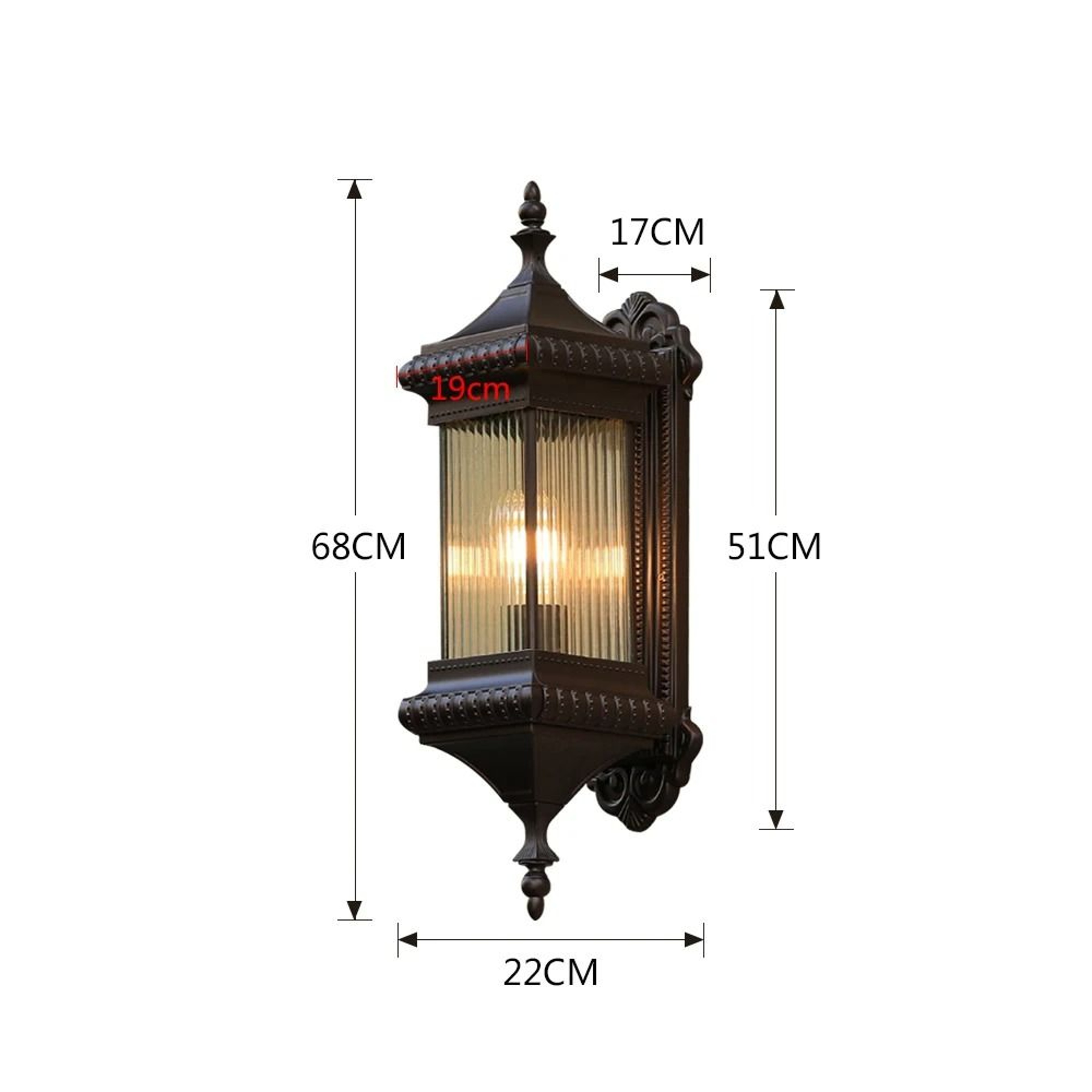 Vintage Coffee Waterproof Outdoor Wall Sconce With E26 E27 Socket 1