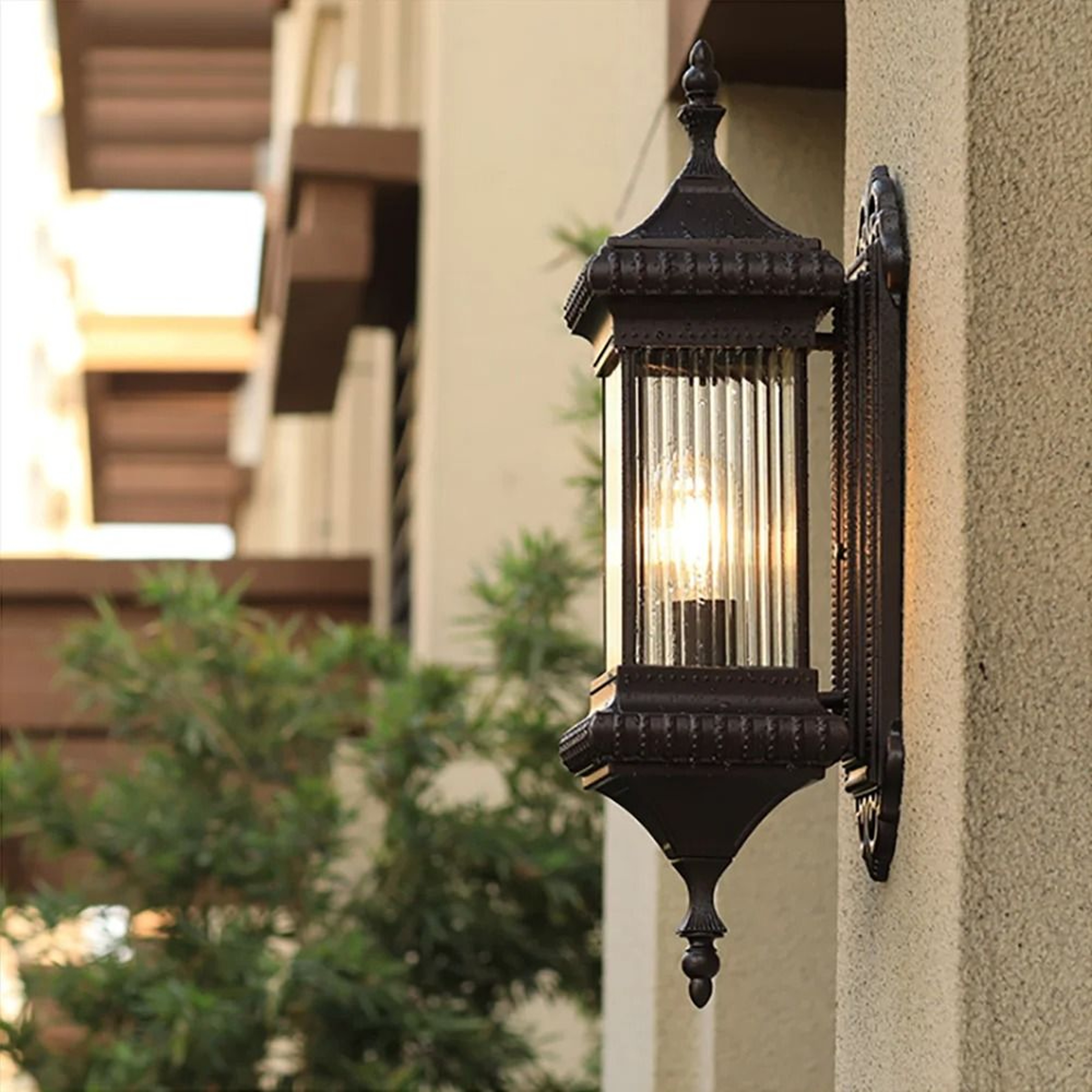 Vintage Coffee Waterproof Outdoor Wall Sconce With E26 E27 Socket 5