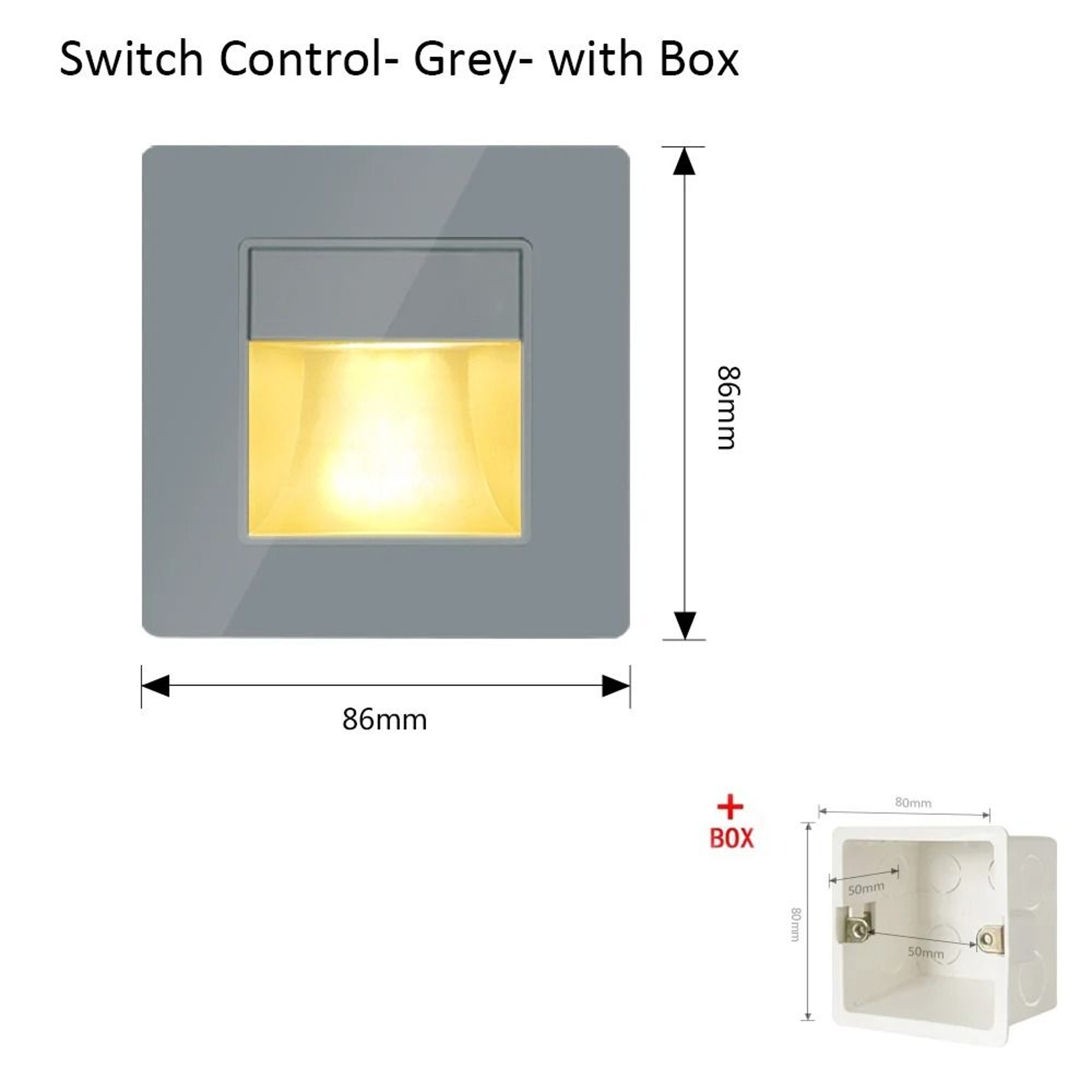 2W Recessed LED Motion Sensor Stair Step Wall Light With Mounting Box 12