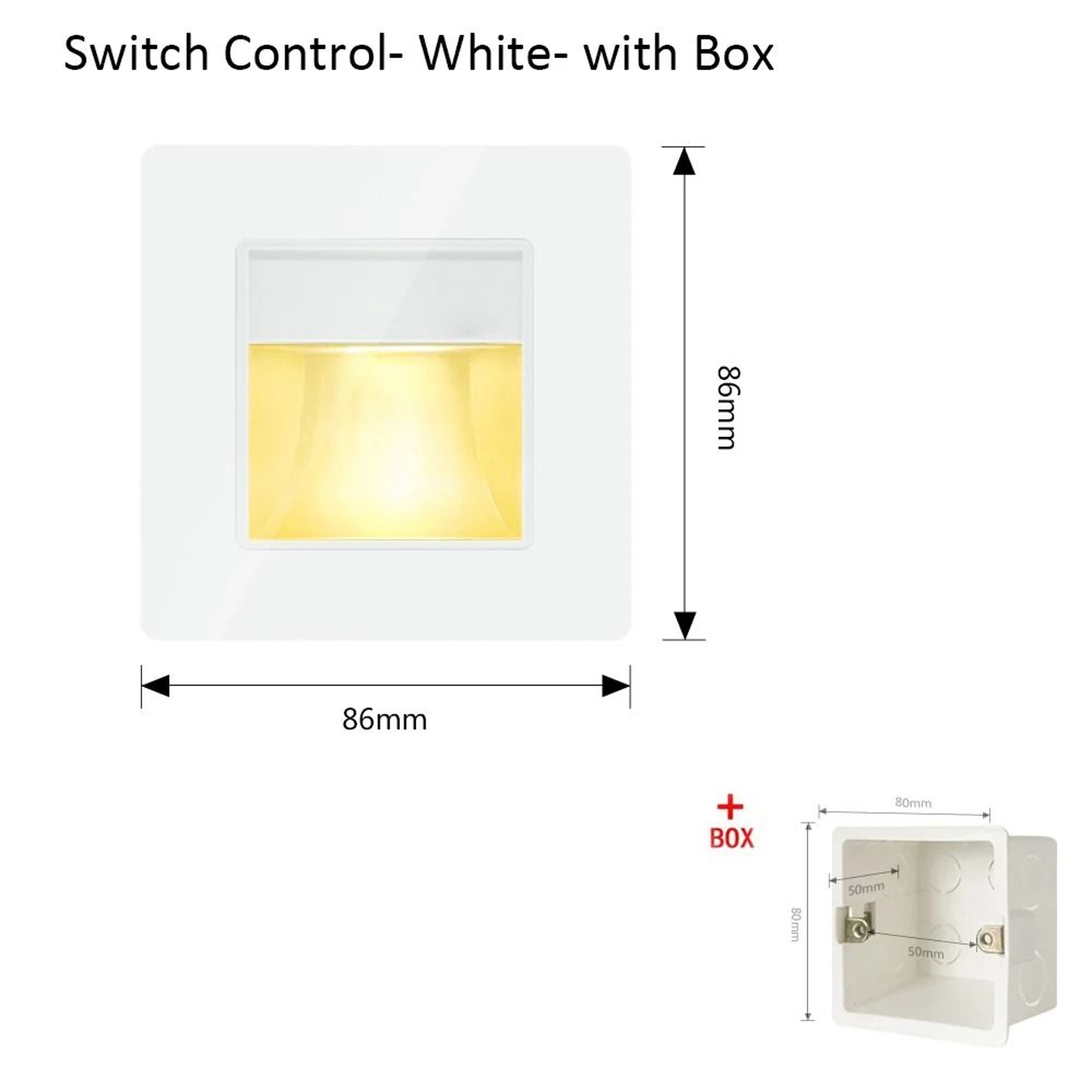 2W Recessed LED Motion Sensor Stair Step Wall Light With Mounting Box 10