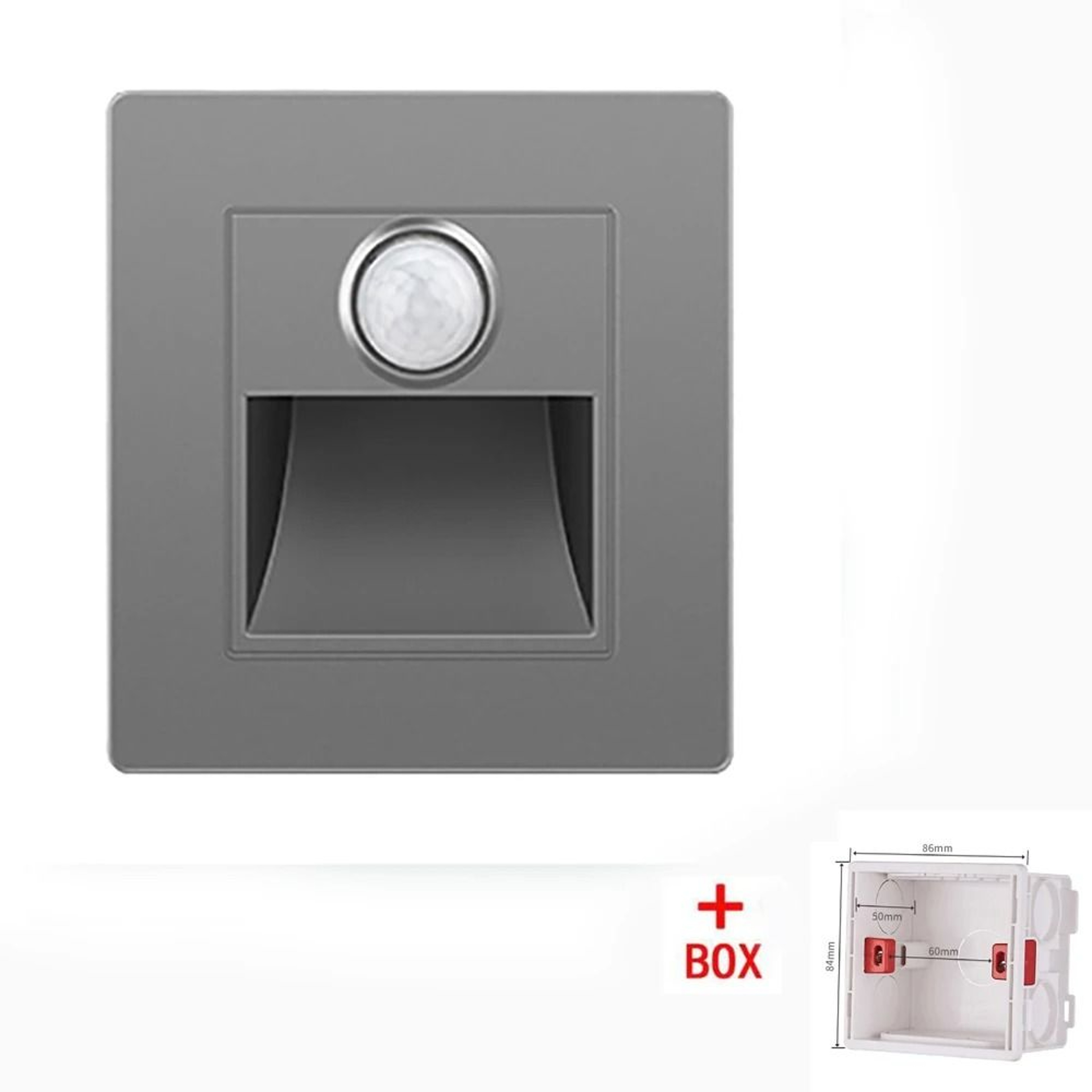 PIR Motion Sensor Recessed LED Stair Step Wall Light For Indoor Use 8