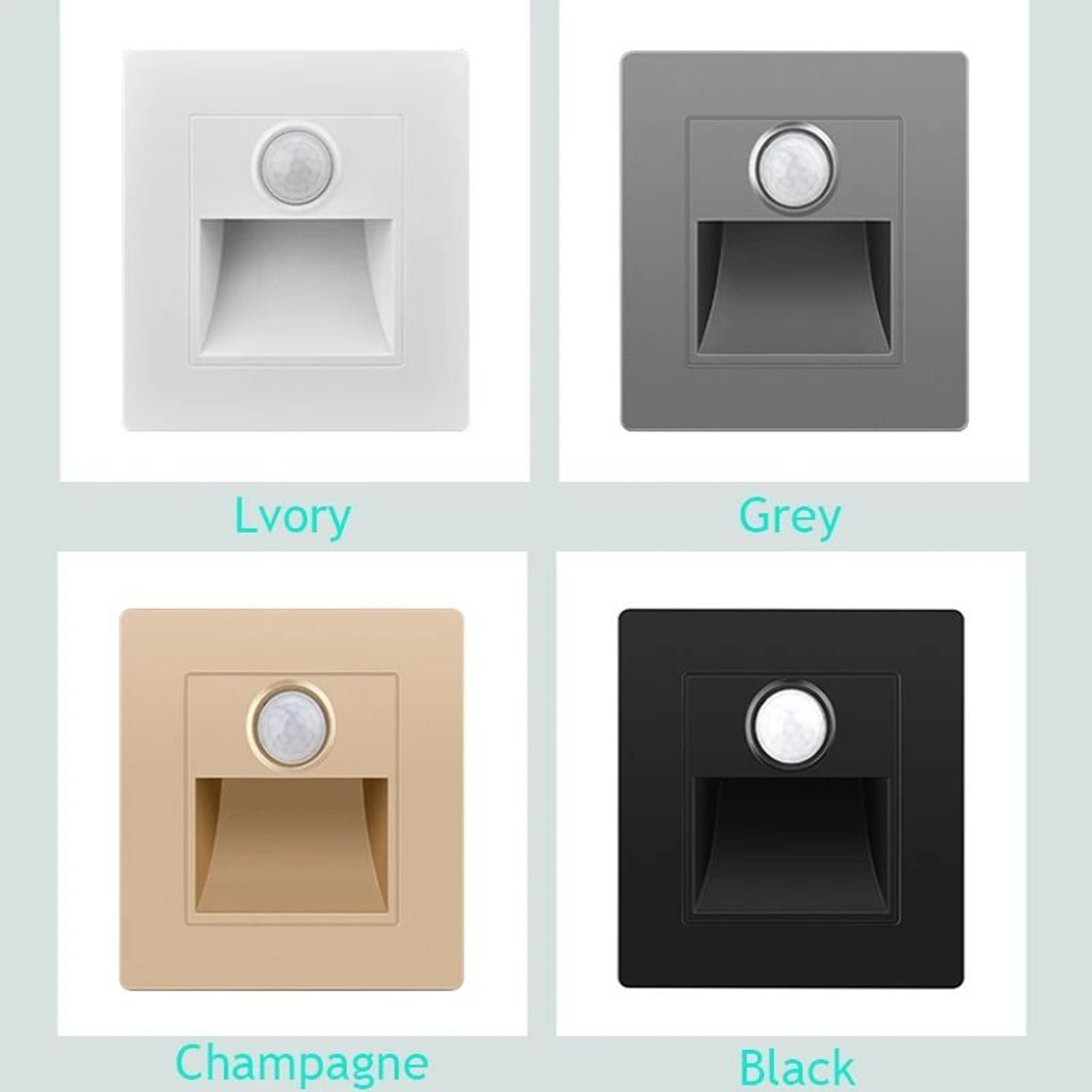 PIR Motion Sensor Recessed LED Stair Step Wall Light For Indoor Use 0