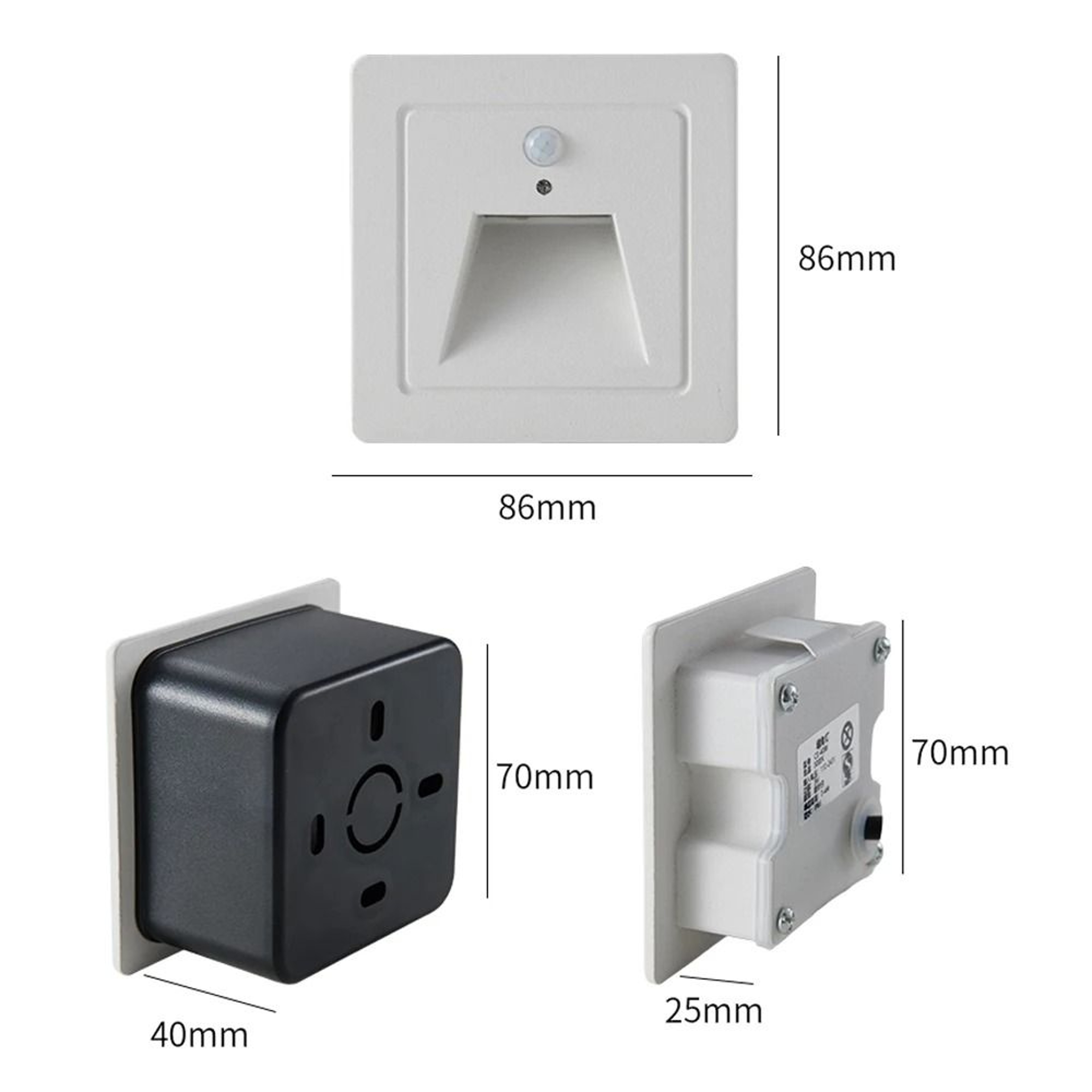 3W IP65 Waterproof LED Motion Sensor Outdoor Stair Step Light 0