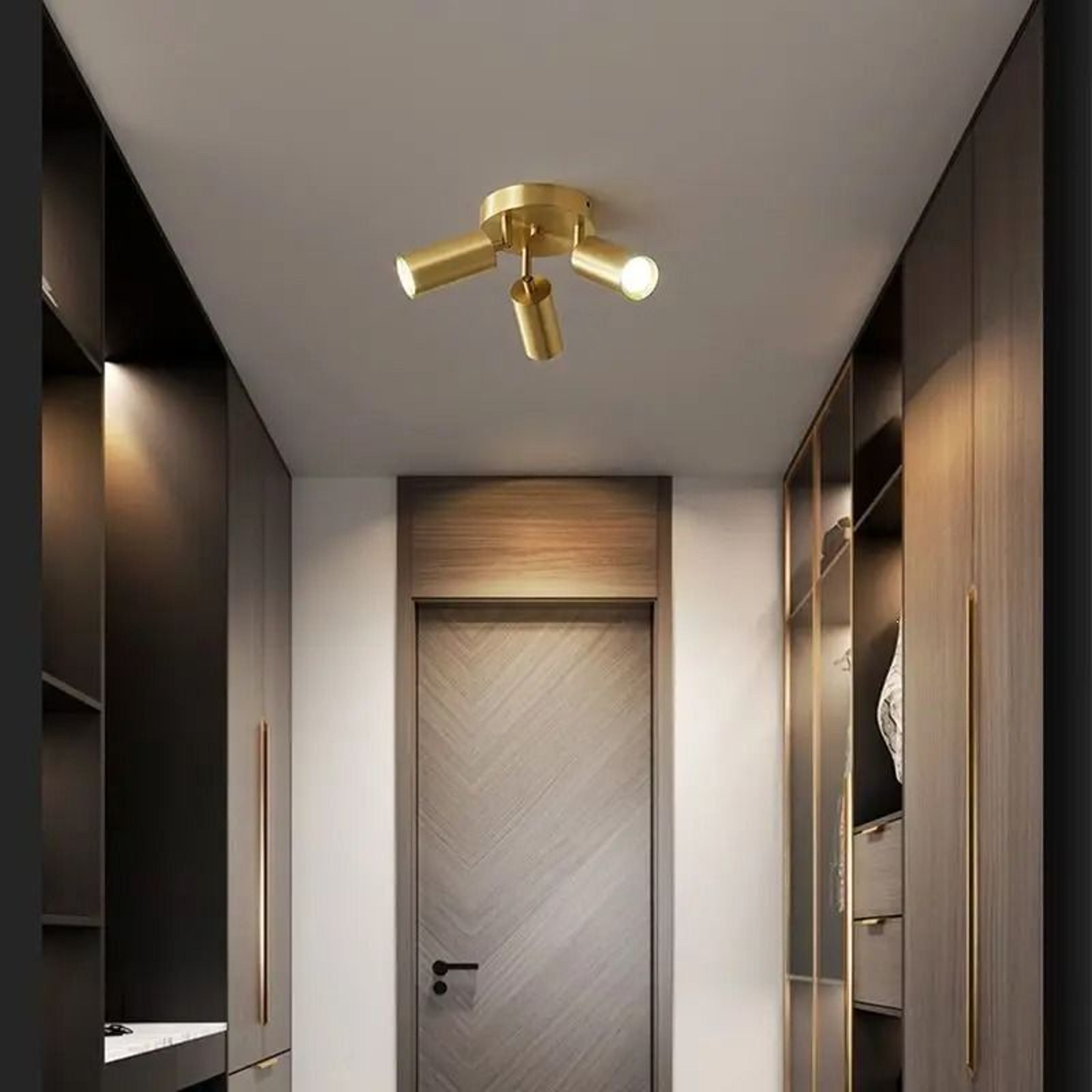 Luxury Copper Finish Adjustable GU10 Ceiling Spotlight For Hallway And Cloakroom 5