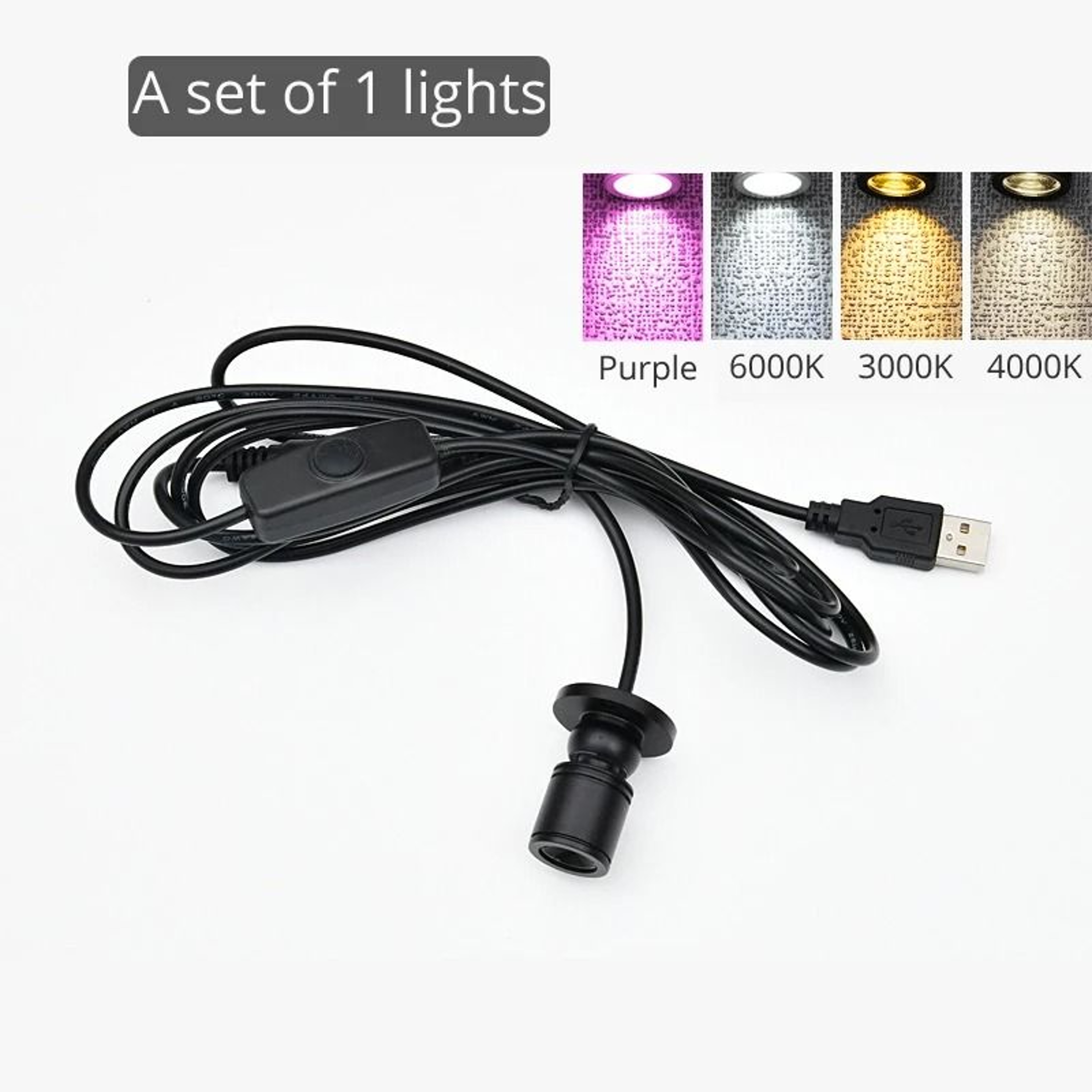 5V USB Mini LED Swivel Spotlights With Dimming Switch For Cabinet And Display Lighting 0