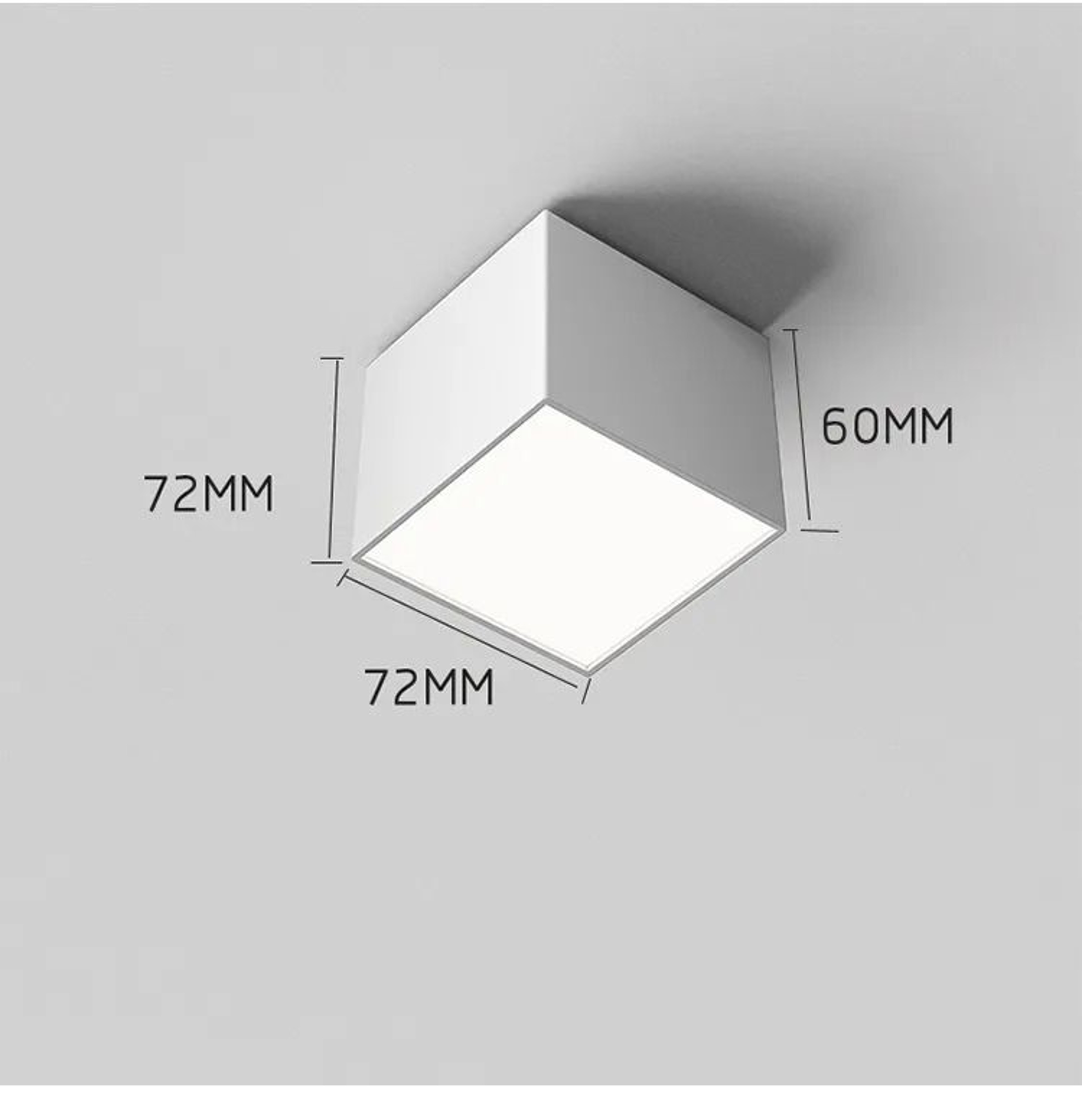7W 10W Mini Square LED Surface Mounted Ceiling Spotlight For Stair Lighting 2