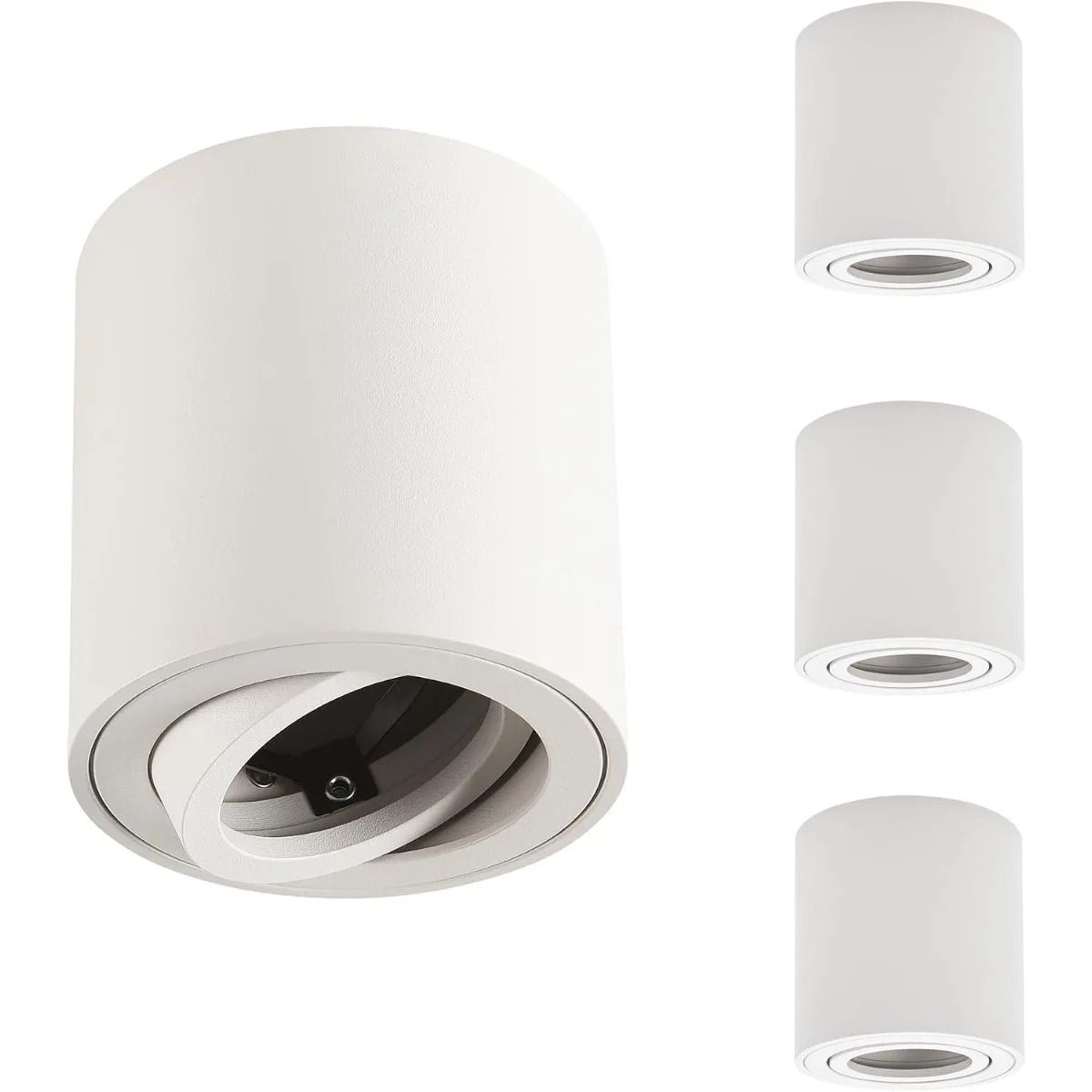 Adjustable GU10 Surface Mounted Ceiling Spotlight In White 2