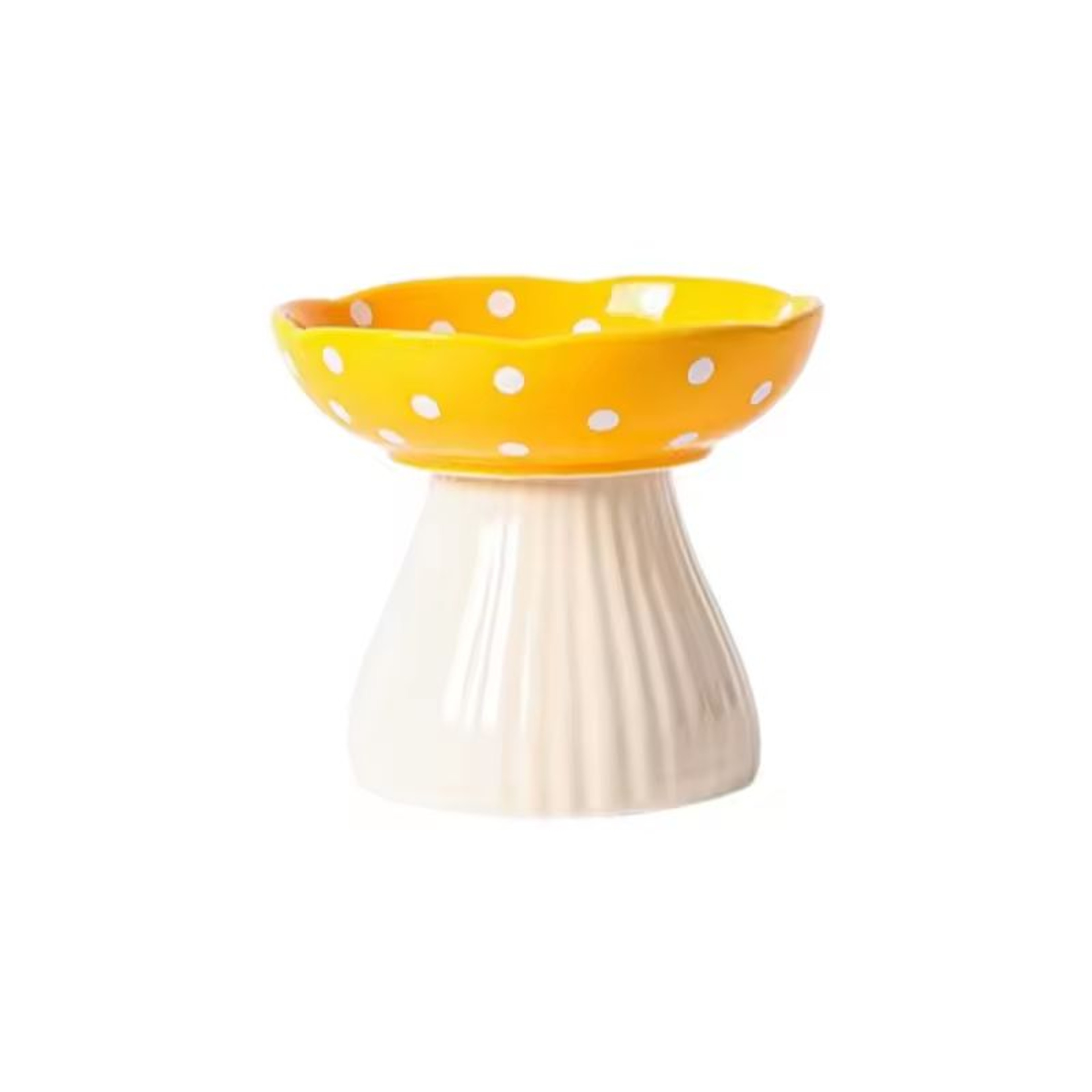 Mushroom Cat Bowl Elevated Resin Feeder For Food Or Water With Neck Protection 5
