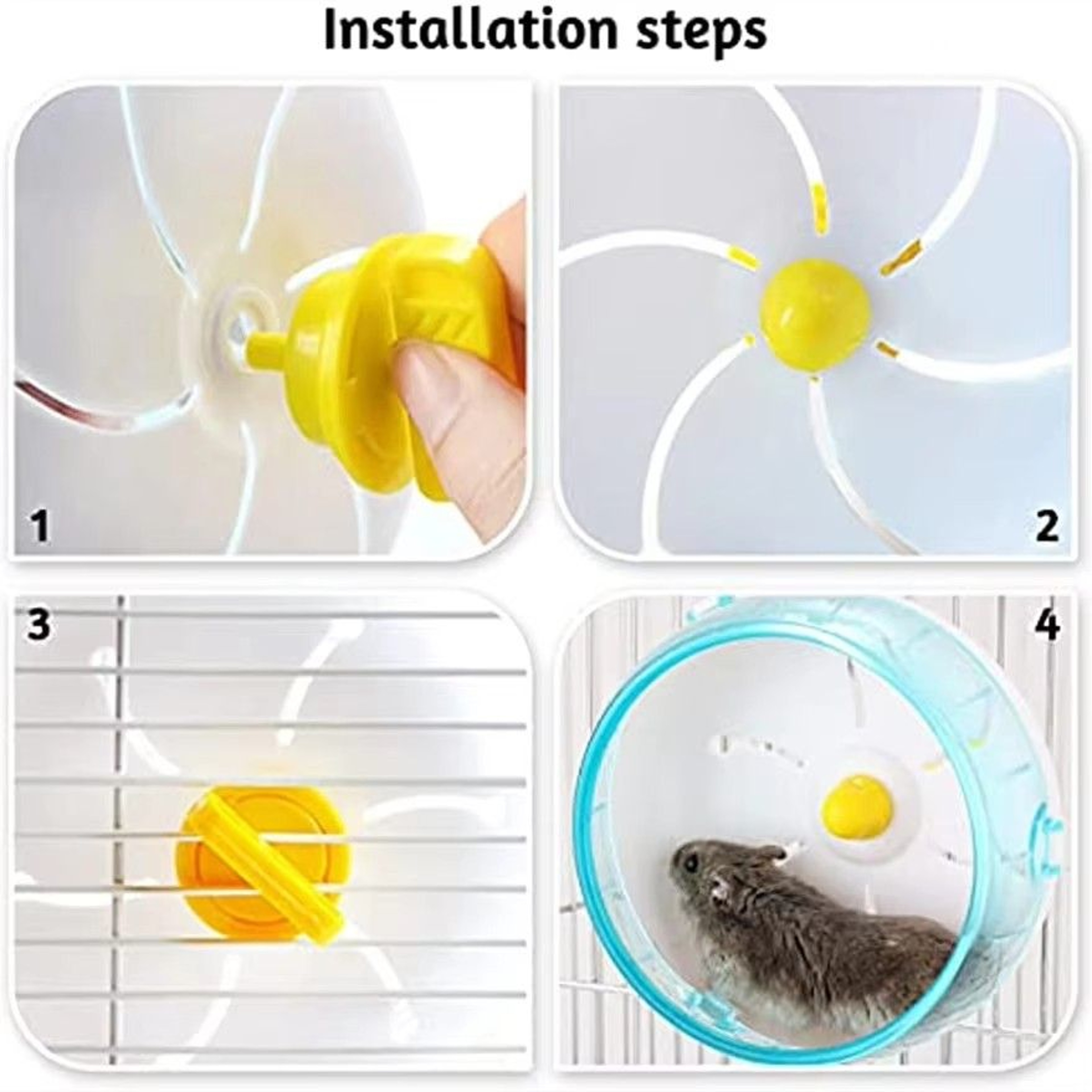 Silent Hamster Wheel Running Disc Small Pet Exercise Saucer In 3 Sizes 6