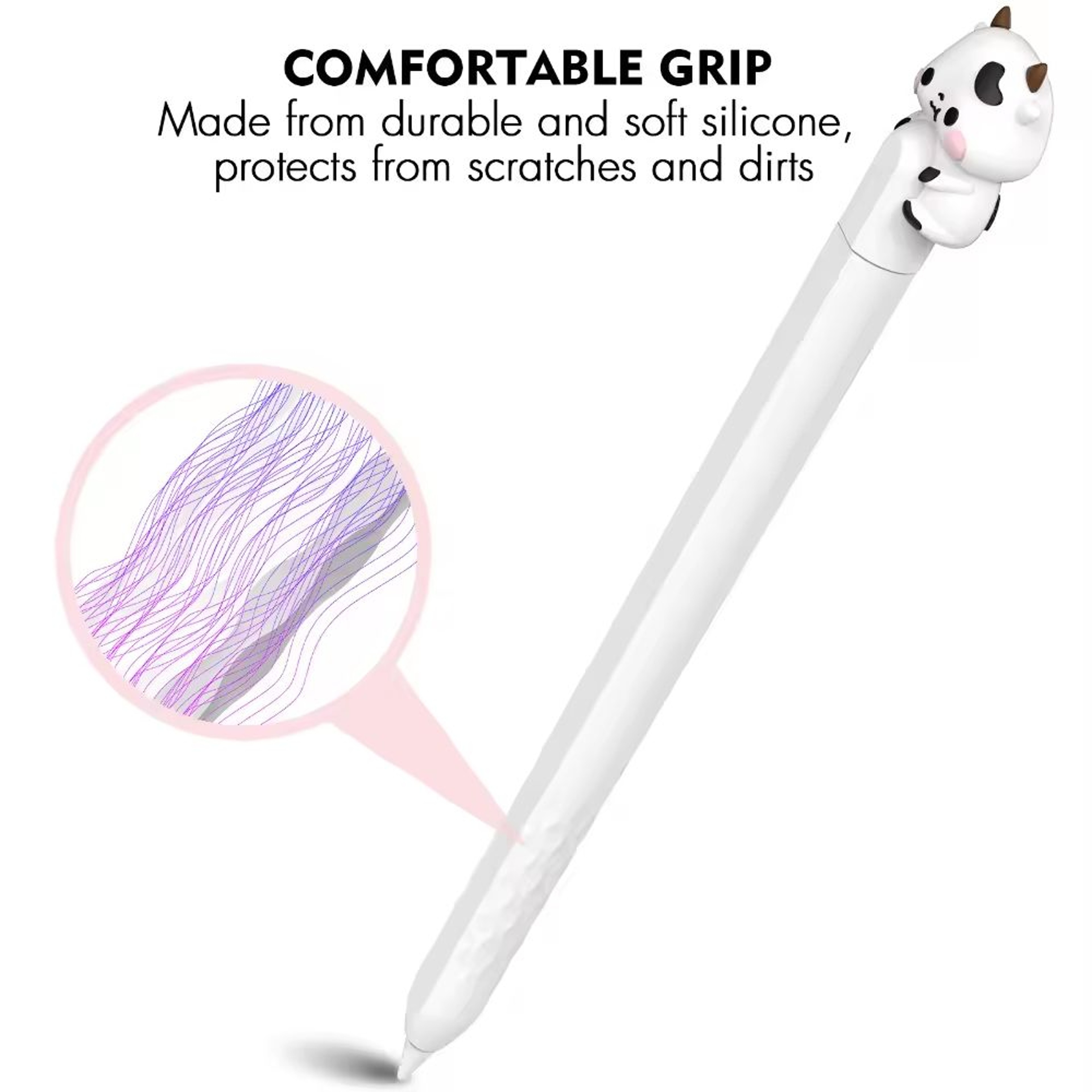 Cute Cartoon Apple Pencil 2 Silicone Sleeve Case With AntiSlip Grip 3
