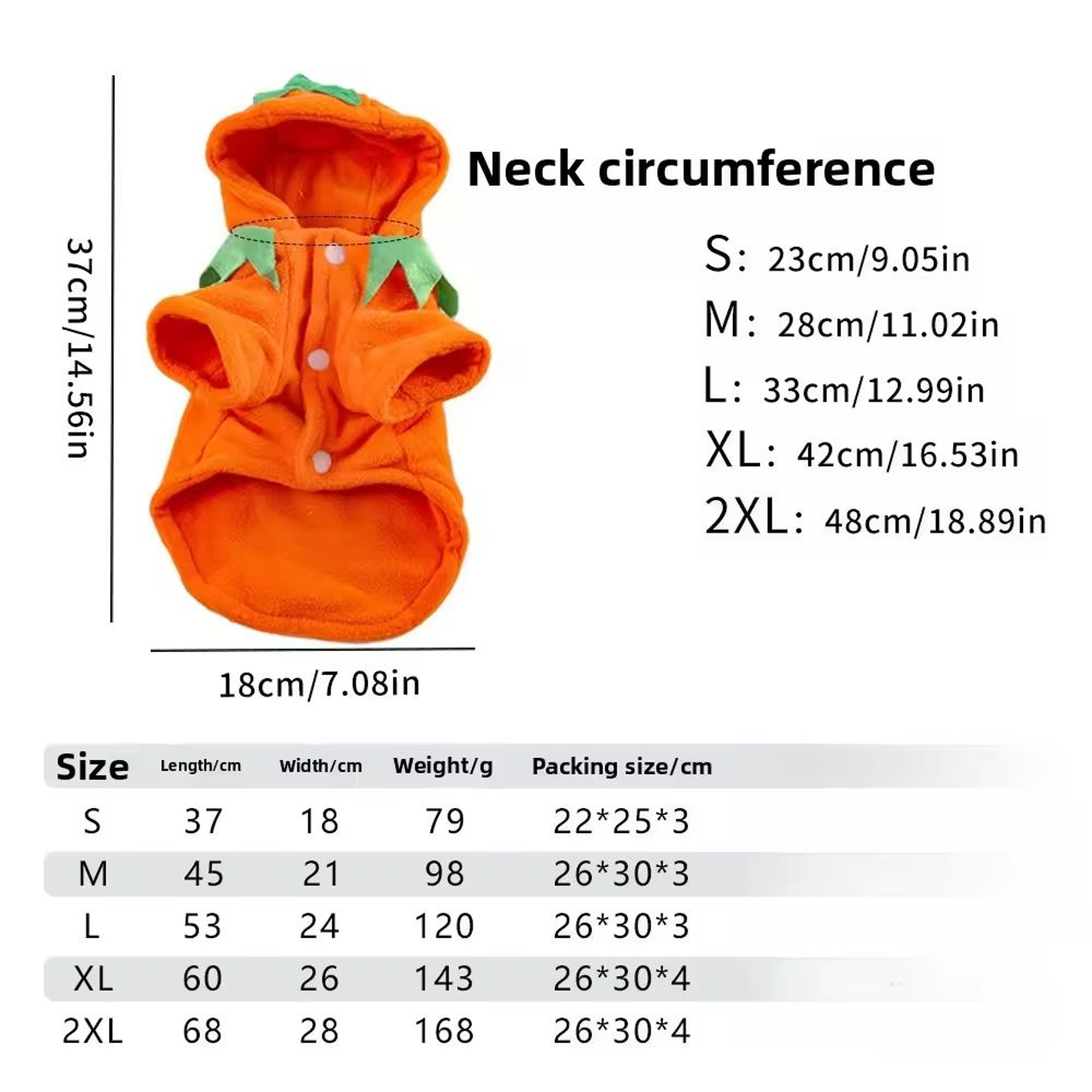 Pumpkin Dog Costume Hooded Fleece Hoodie For Small  Medium Dogs 1