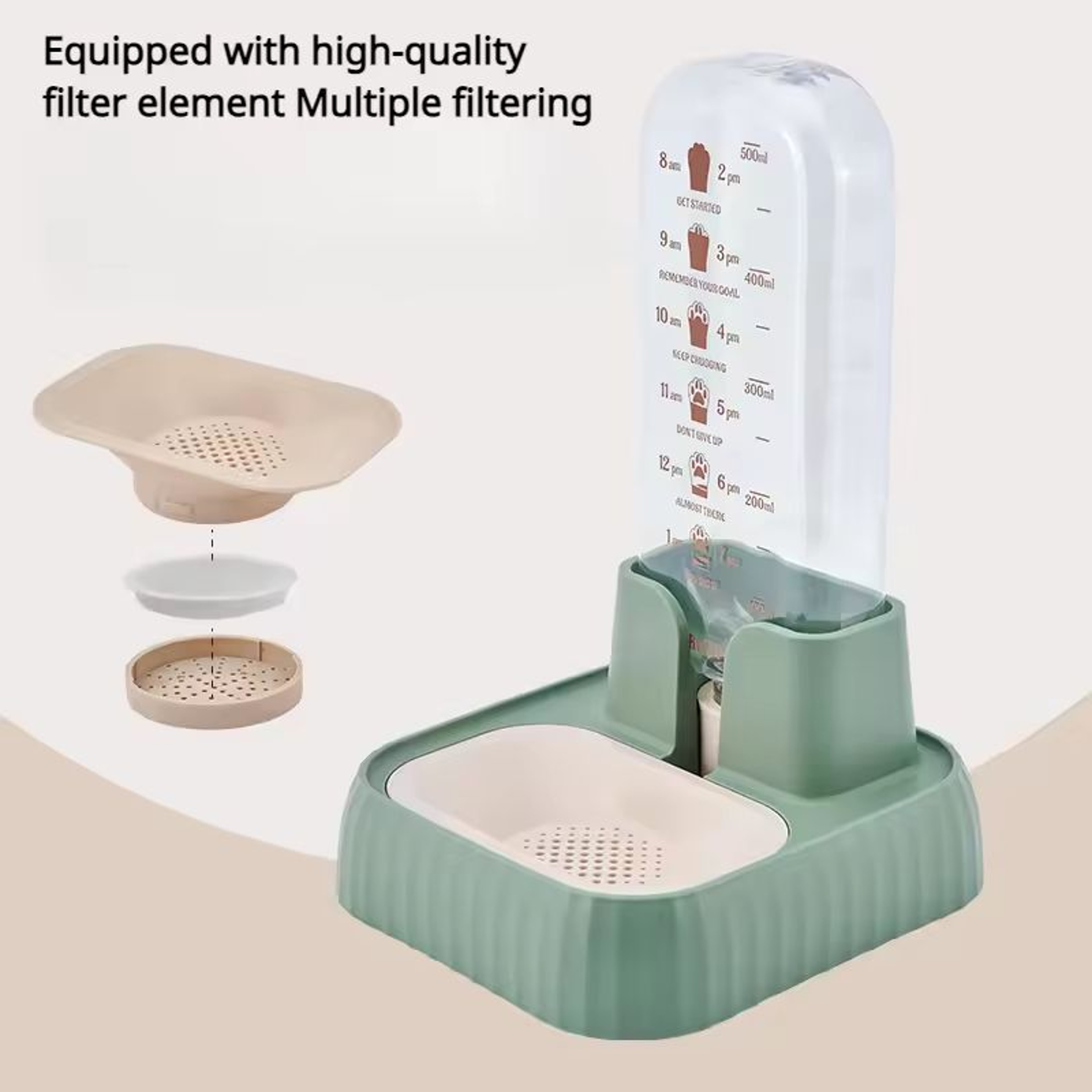 Automatic Cat Water Fountain With Filter Detachable Cat Water Fountain For Cats  Dogs Large Capacit 2