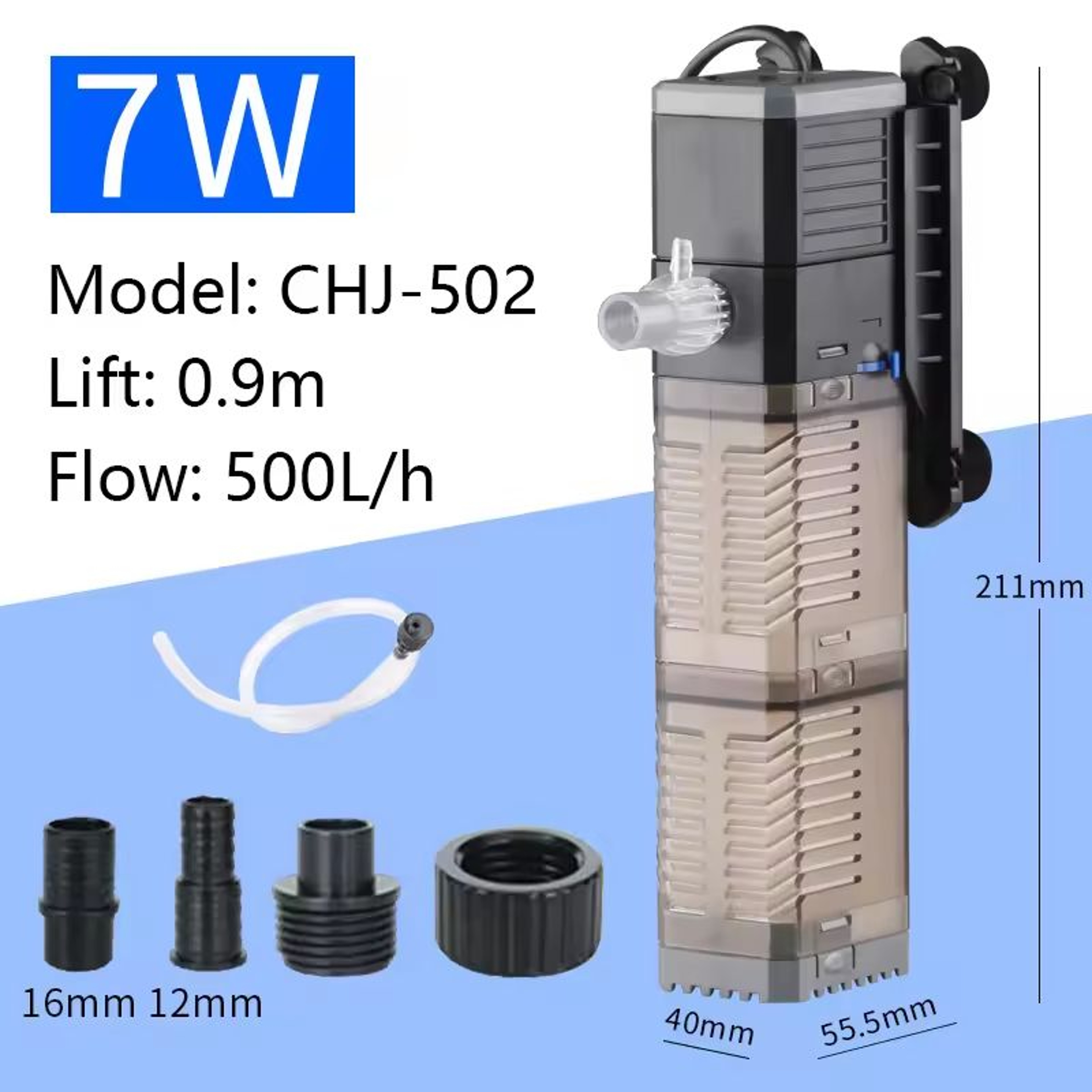 4 In 1 Aquarium Filter Internal Aquarium Filter Pump Aquarium Submersible Pump With Replacement Fil 2