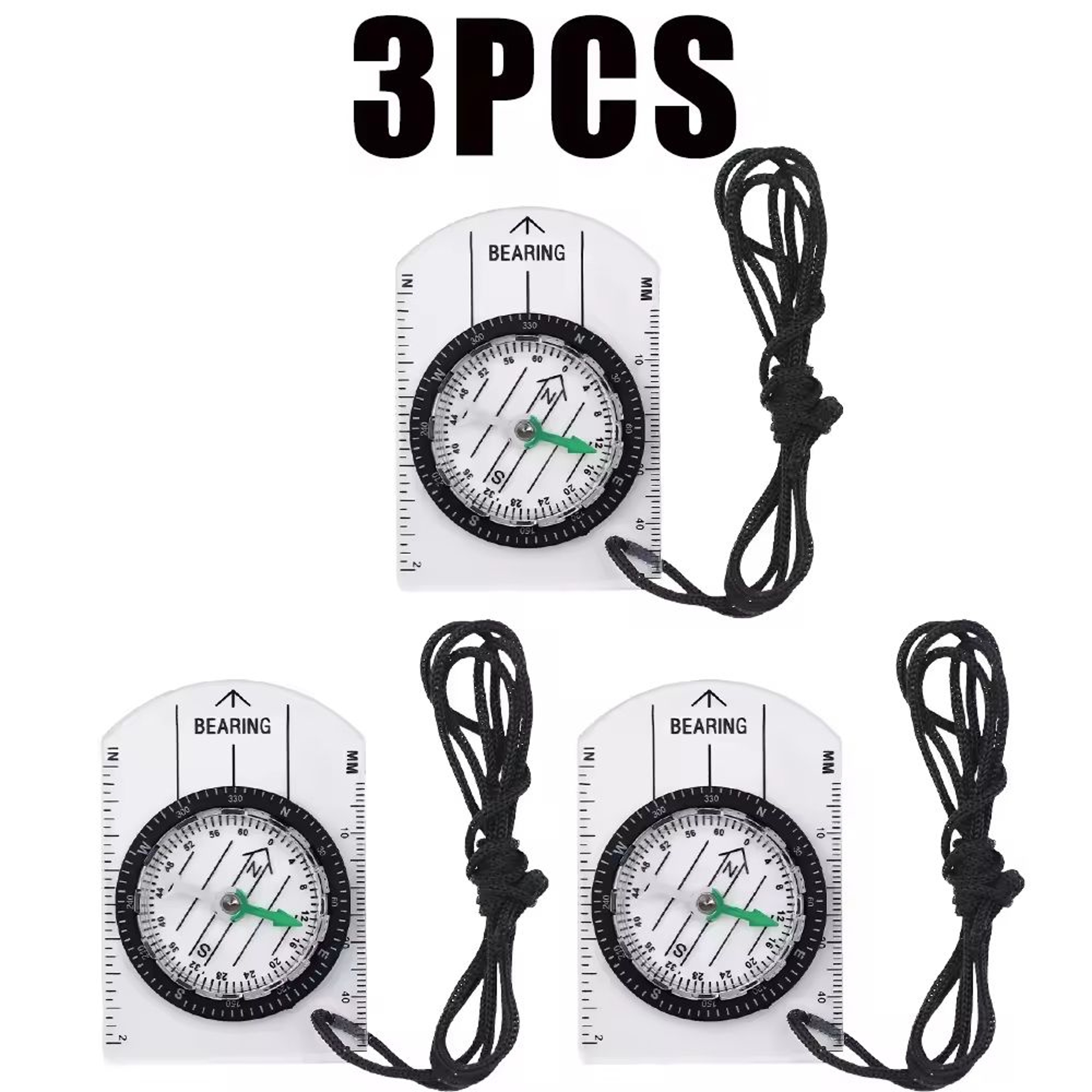 Multifunction Tactical Compass Survival Tool With LED Mirror  Whistle 4