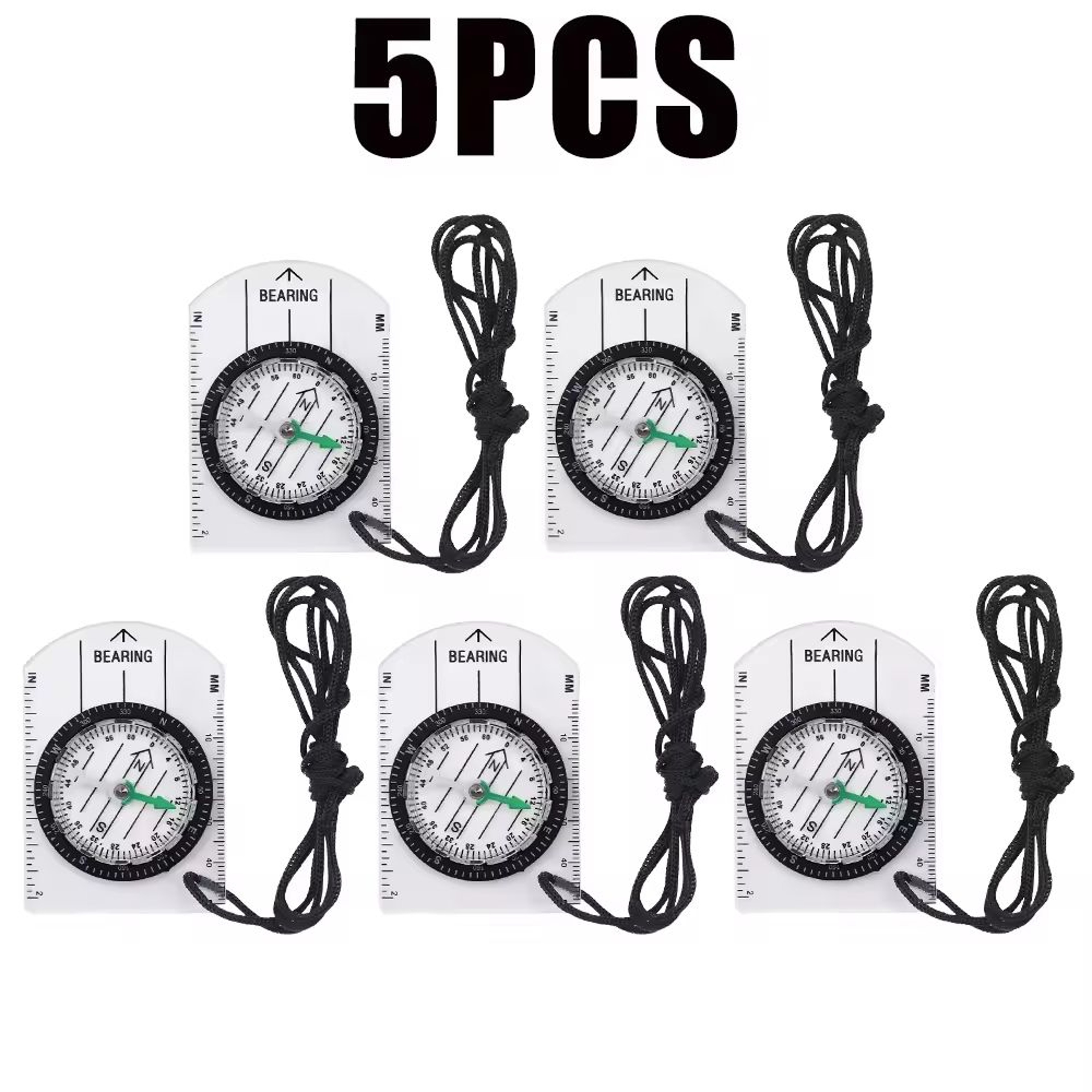 Multifunction Tactical Compass Survival Tool With LED Mirror  Whistle 5