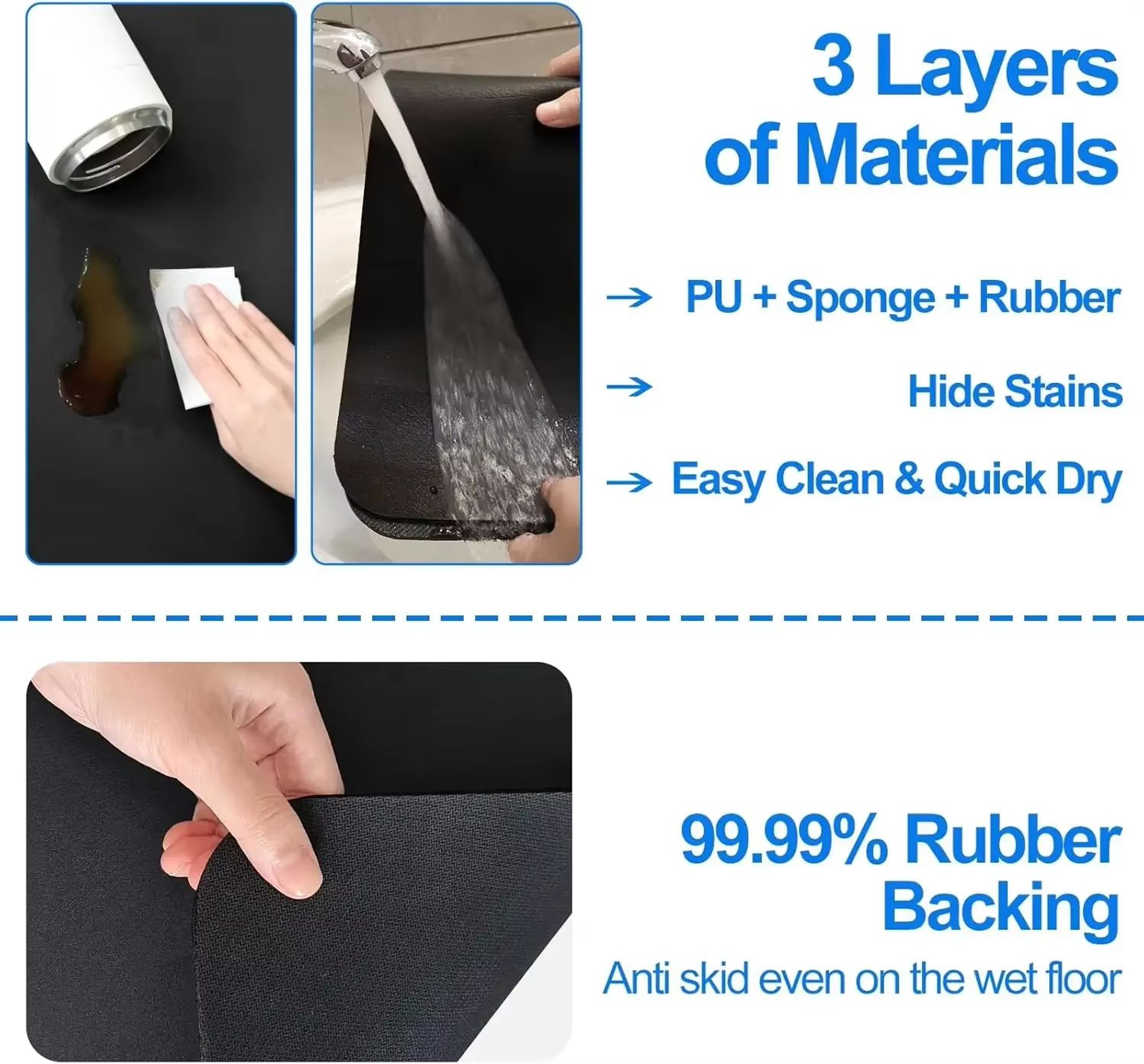 StainResistant Coffee Station Coffee Maker Mat With Nonslip Rubber Backing And Quickdry Absorbent D 4