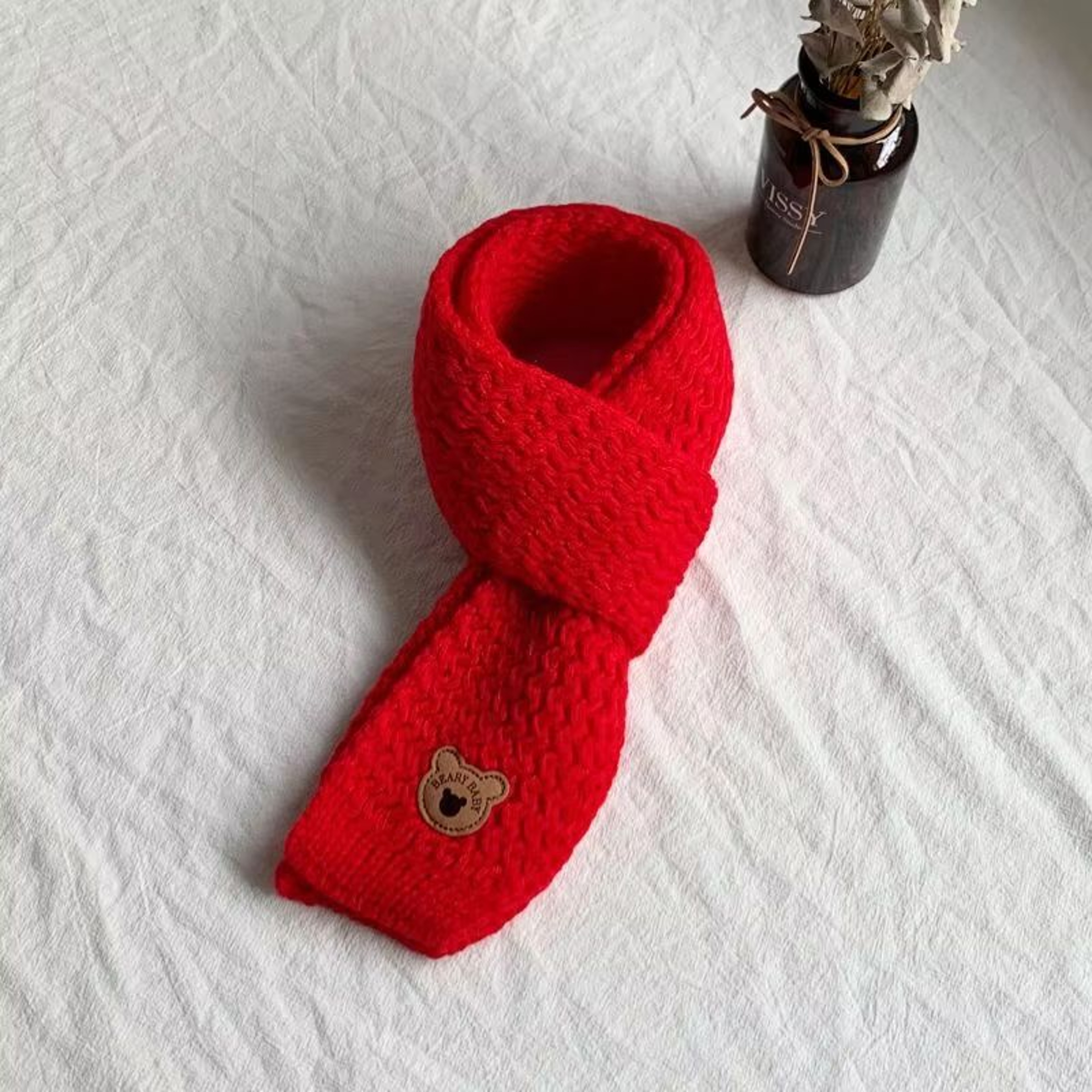 KoreanStyle Kids Neck Warmer Windproof Scarf Plush Fleece Lined 7