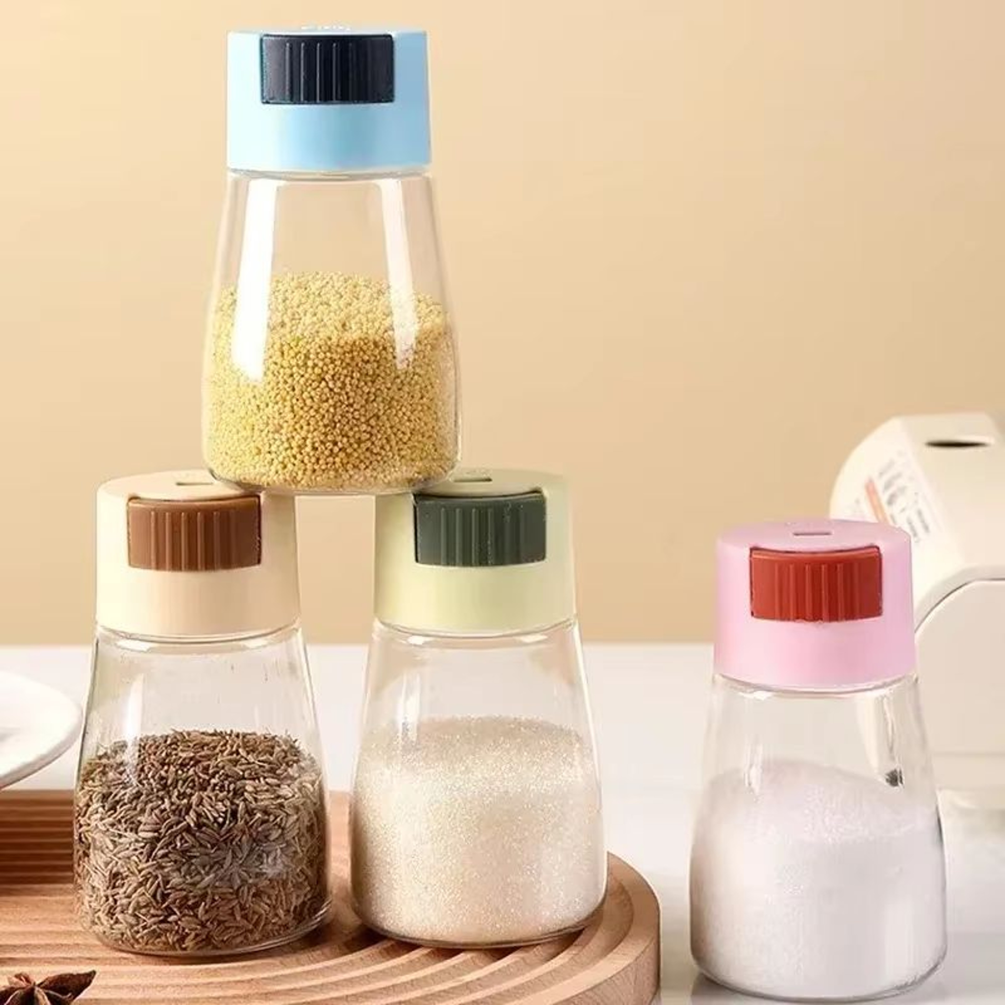 Precision Salt Dispenser PressType Spice Dispenser Quantitative Seasoning Bottle 1