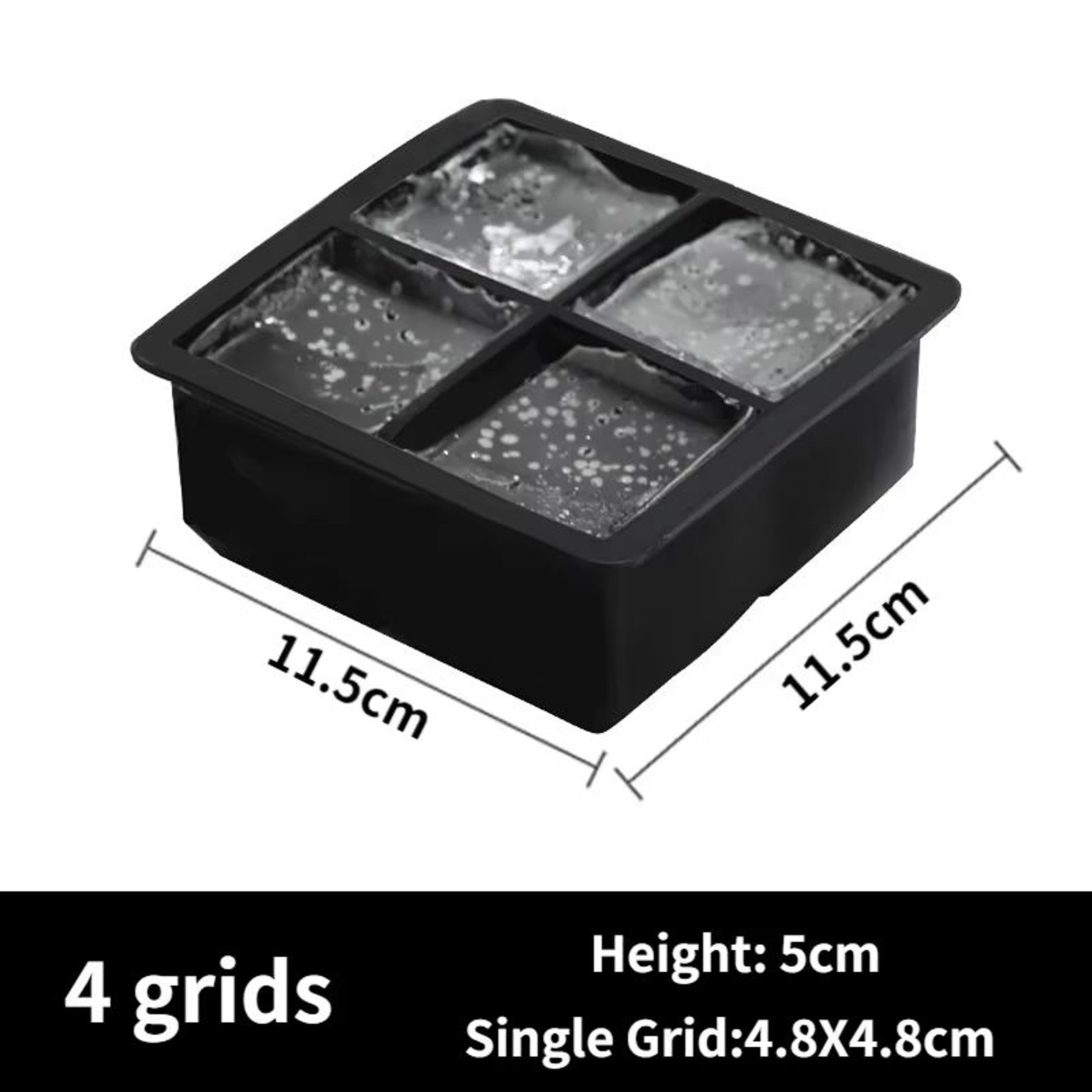 Large Square Silicone Ice Cube Mold Tray 46815 Grid For DIY Cocktail Ice 7