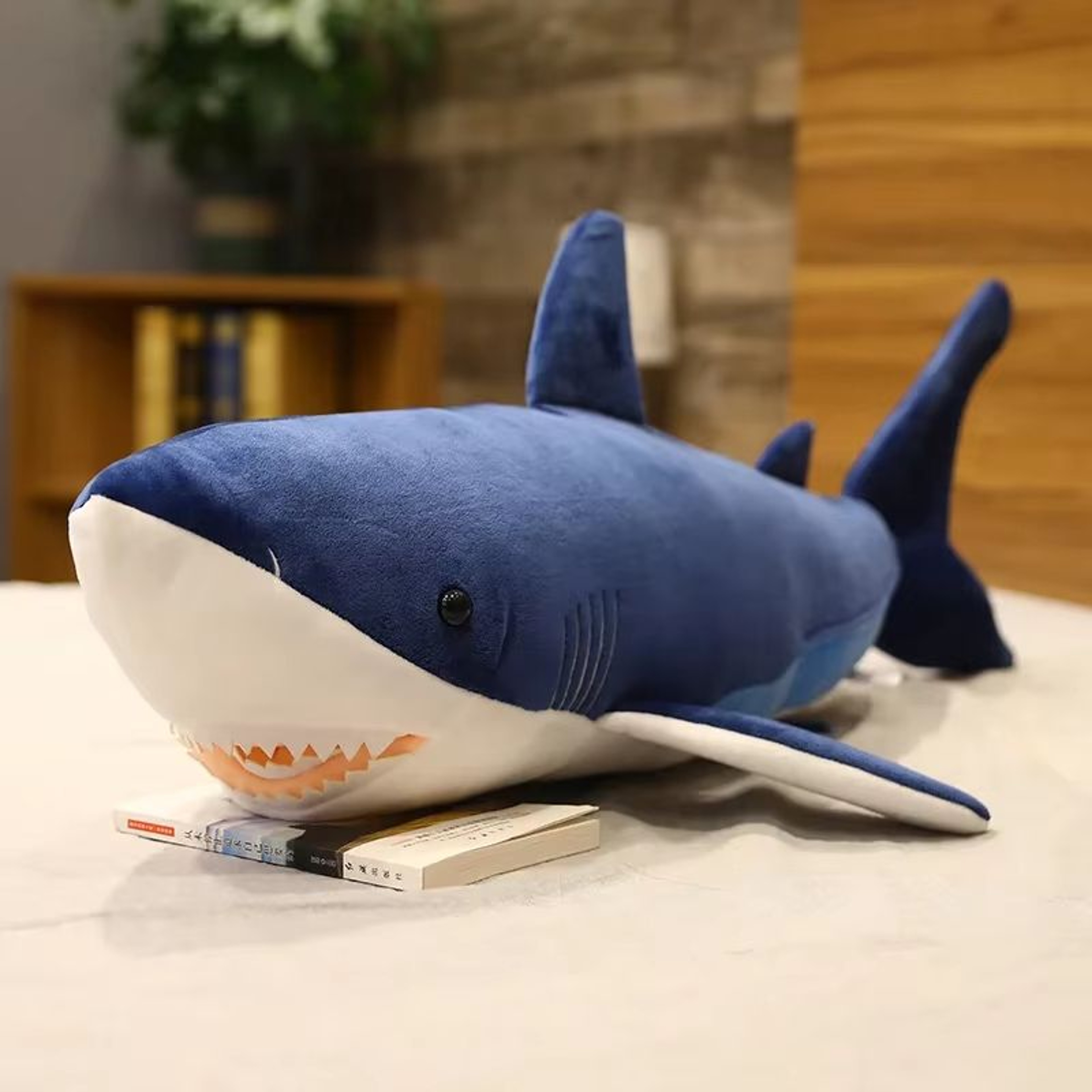Giant Shark Plush Pillow For Sleeping  Soft Stuffed Shark Body Cushion 7