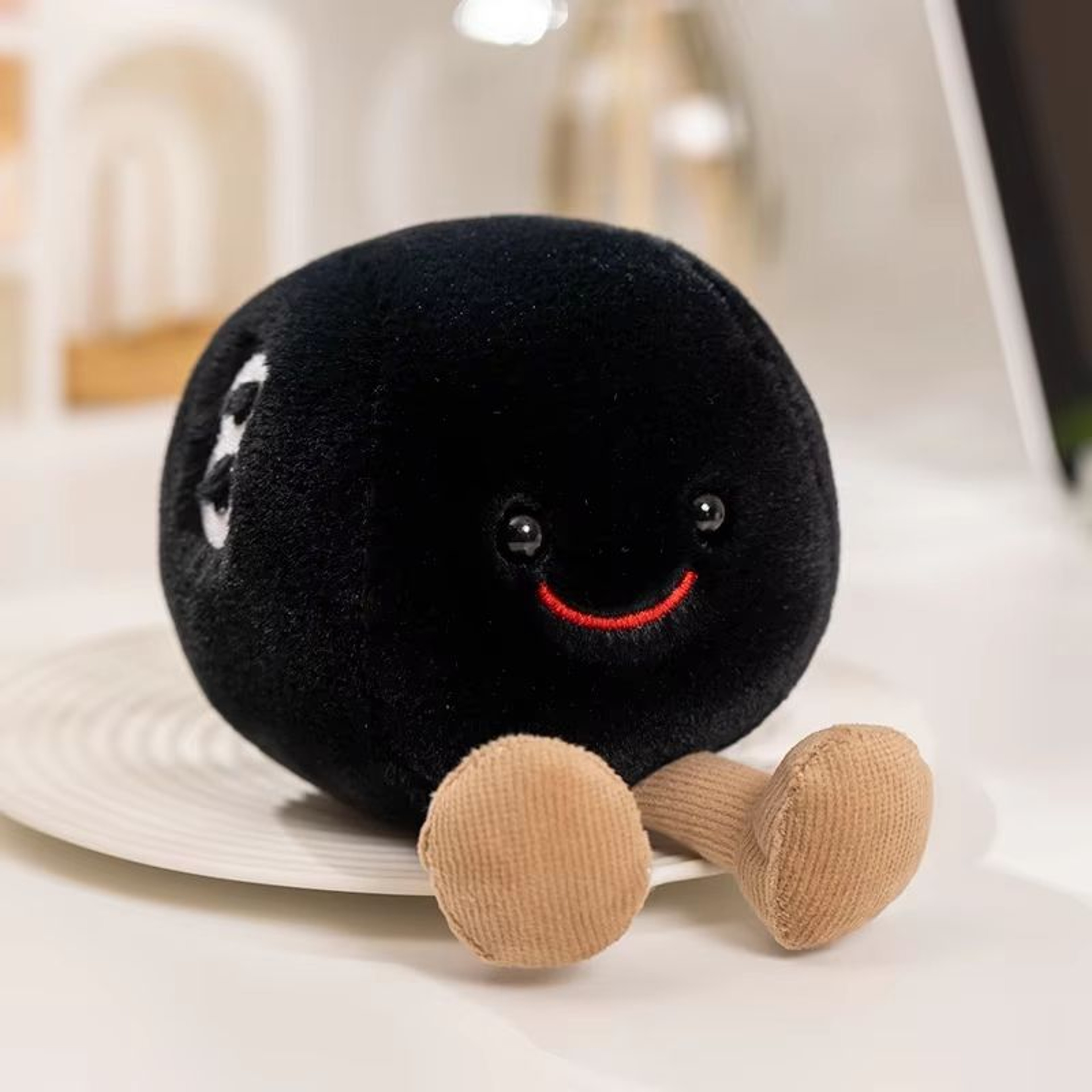 Cute Plush Tennis Ball Keychain Bag Charm Pendant 5