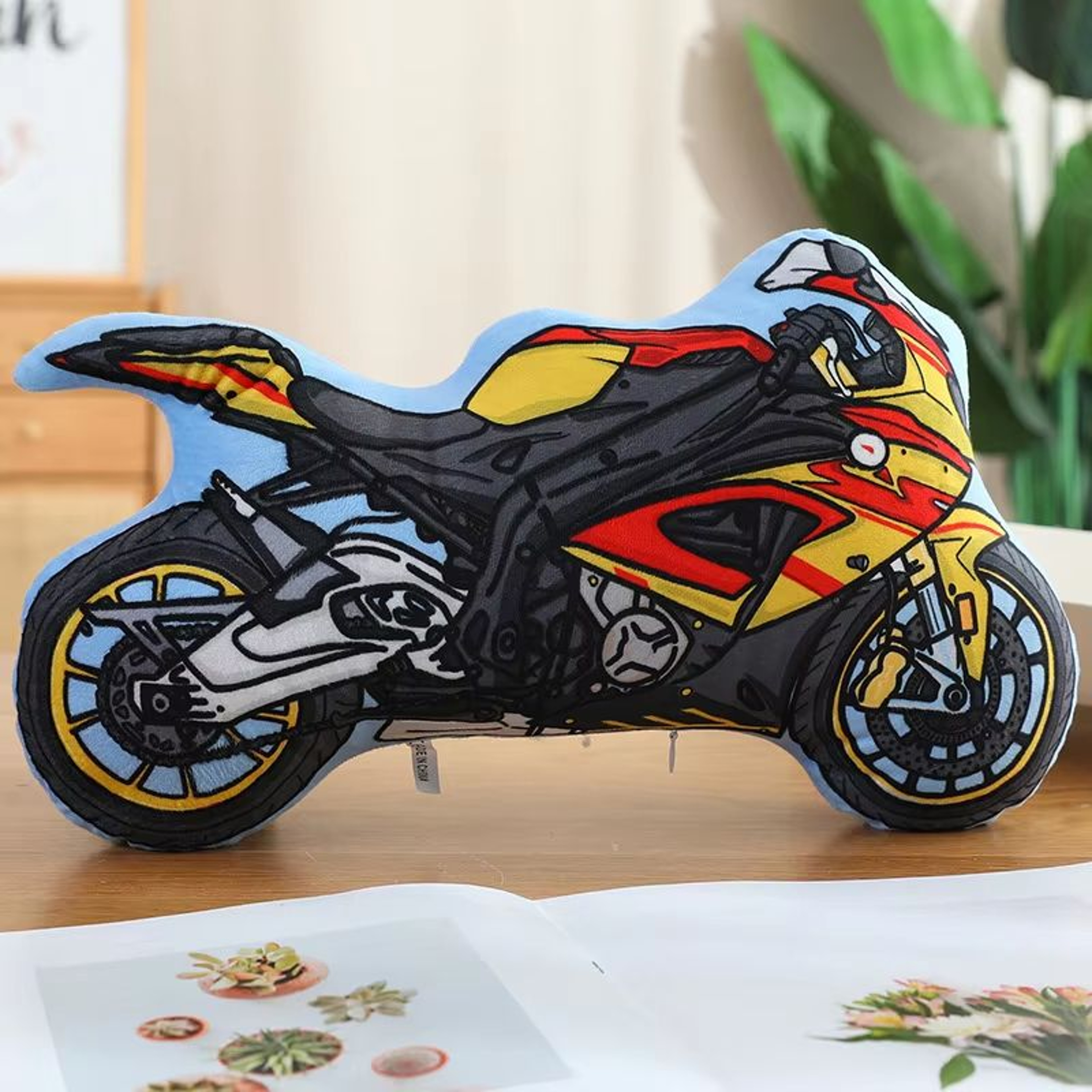 Cartoon Vehicle Plush Hug Pillow Police Car Fire Truck Excavator 11