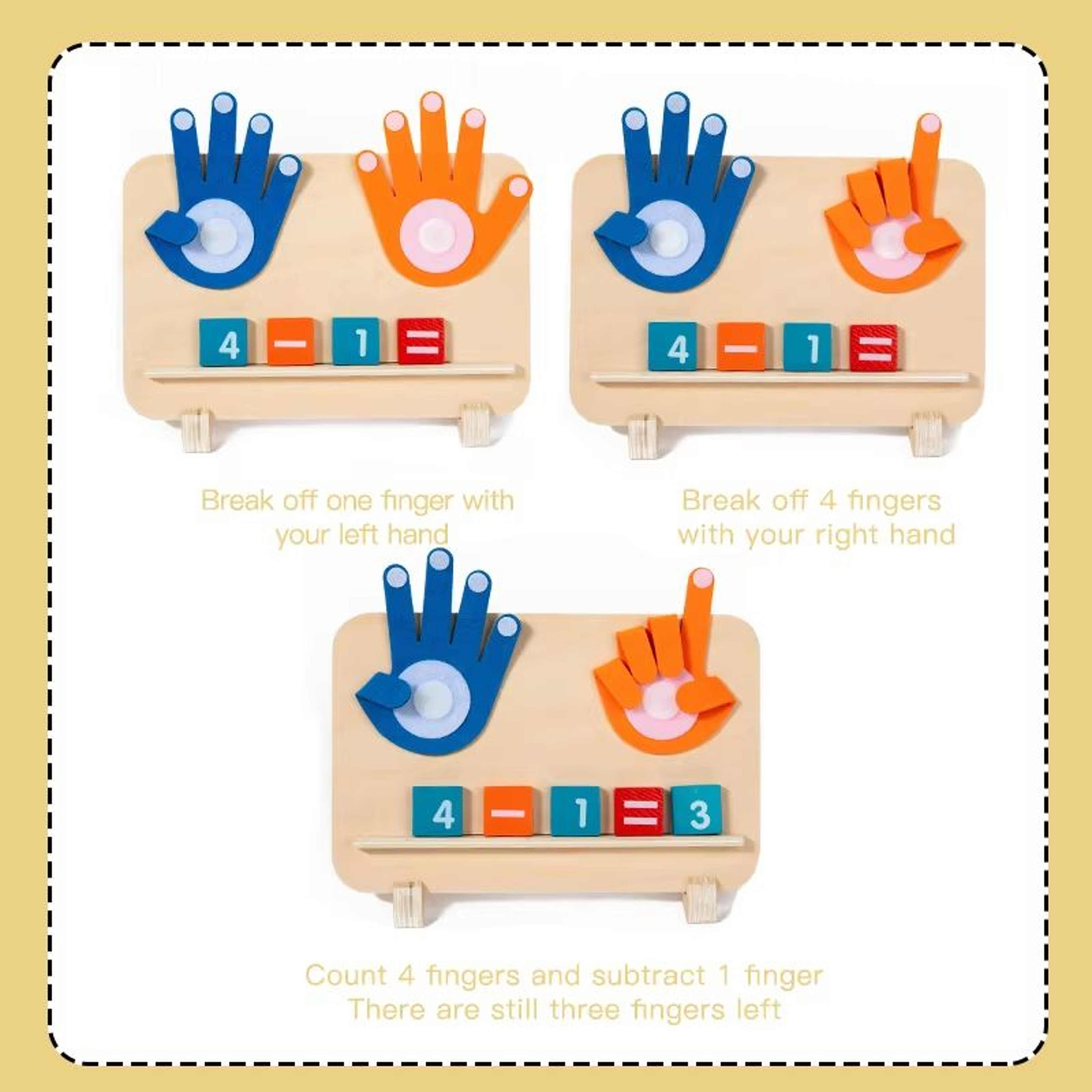 Montessori Finger Counting Math Board Wooden Number Learning Toy For Toddlers 110 2