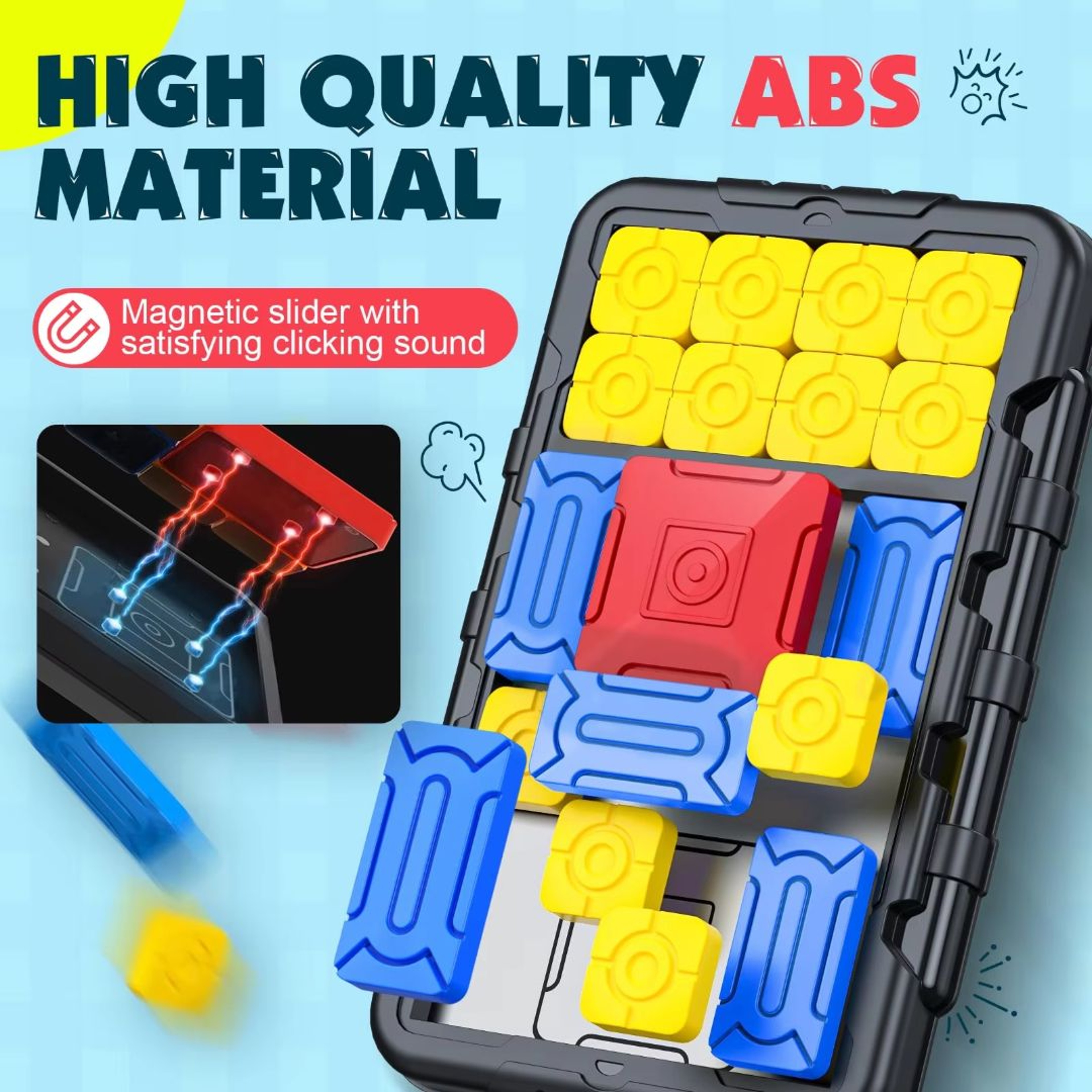 Super Slide Huarong Road Magnetic Sliding Puzzle 500 Challenge Brain Game 5