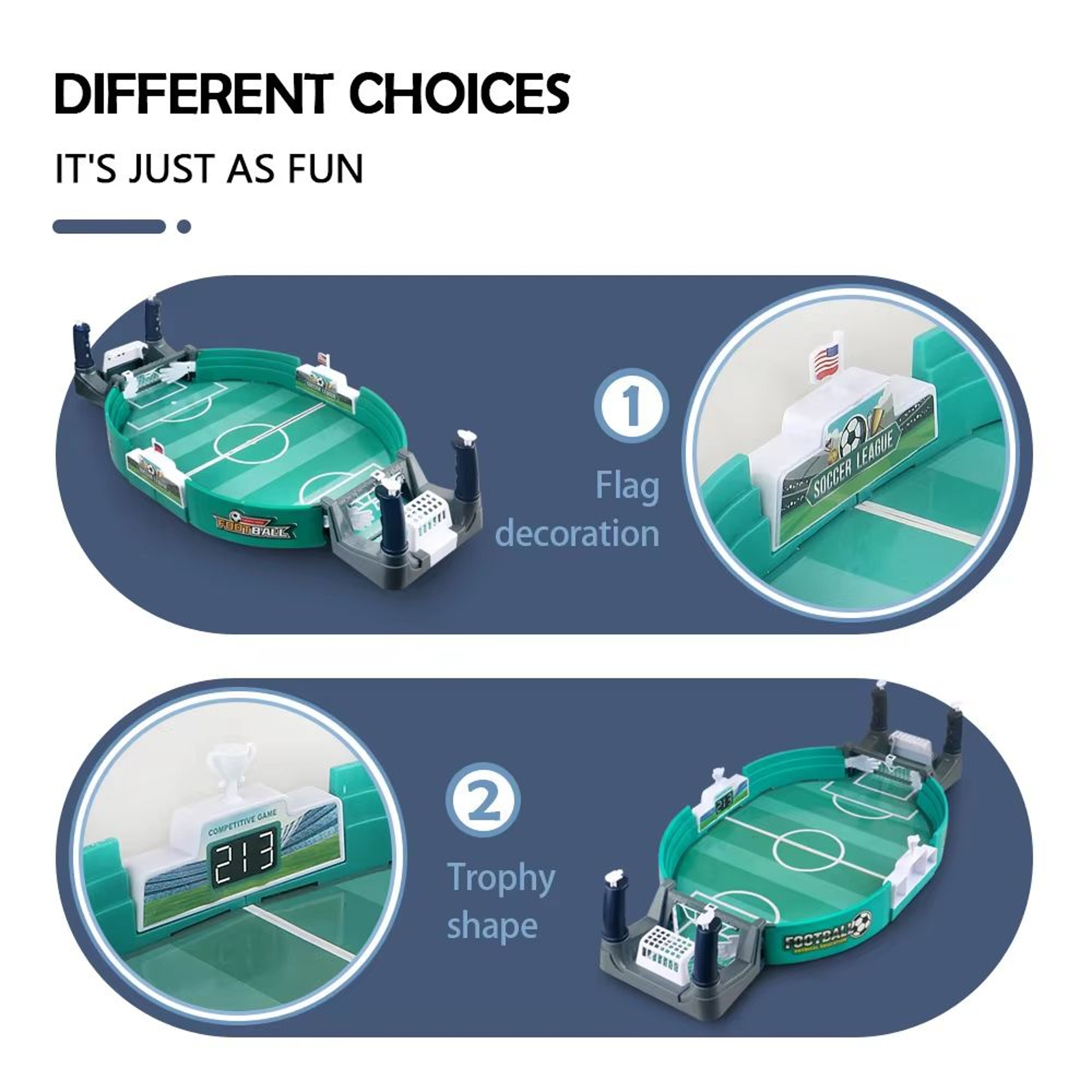Tabletop Soccer Game Catapult Match With Score Sliders fast 2player Tabletop Fun 2