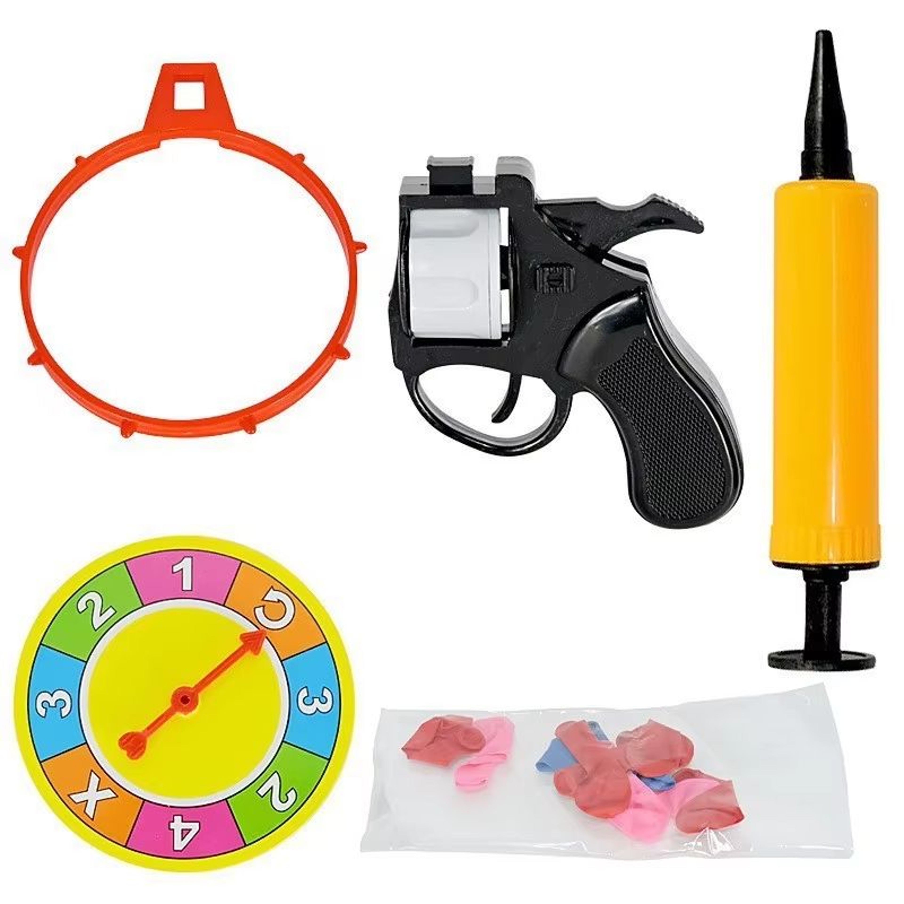 Lucky Balloon Roulette Game Set Party Prank Toy With Pump  Balloons 4
