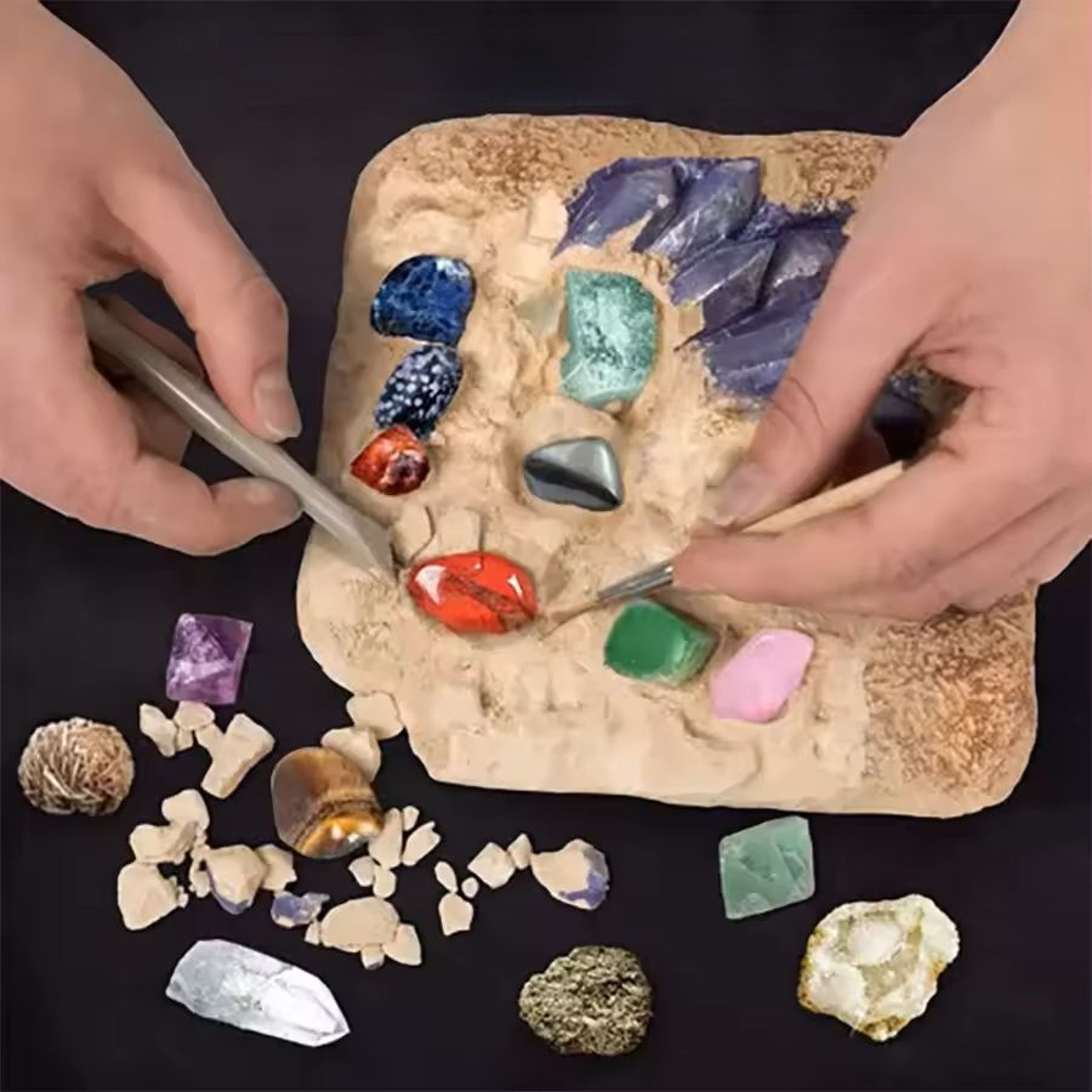 Dig  Discover Crystal Mining Kit  Gemstone Dig Toy Educational Science Set For Kids 2