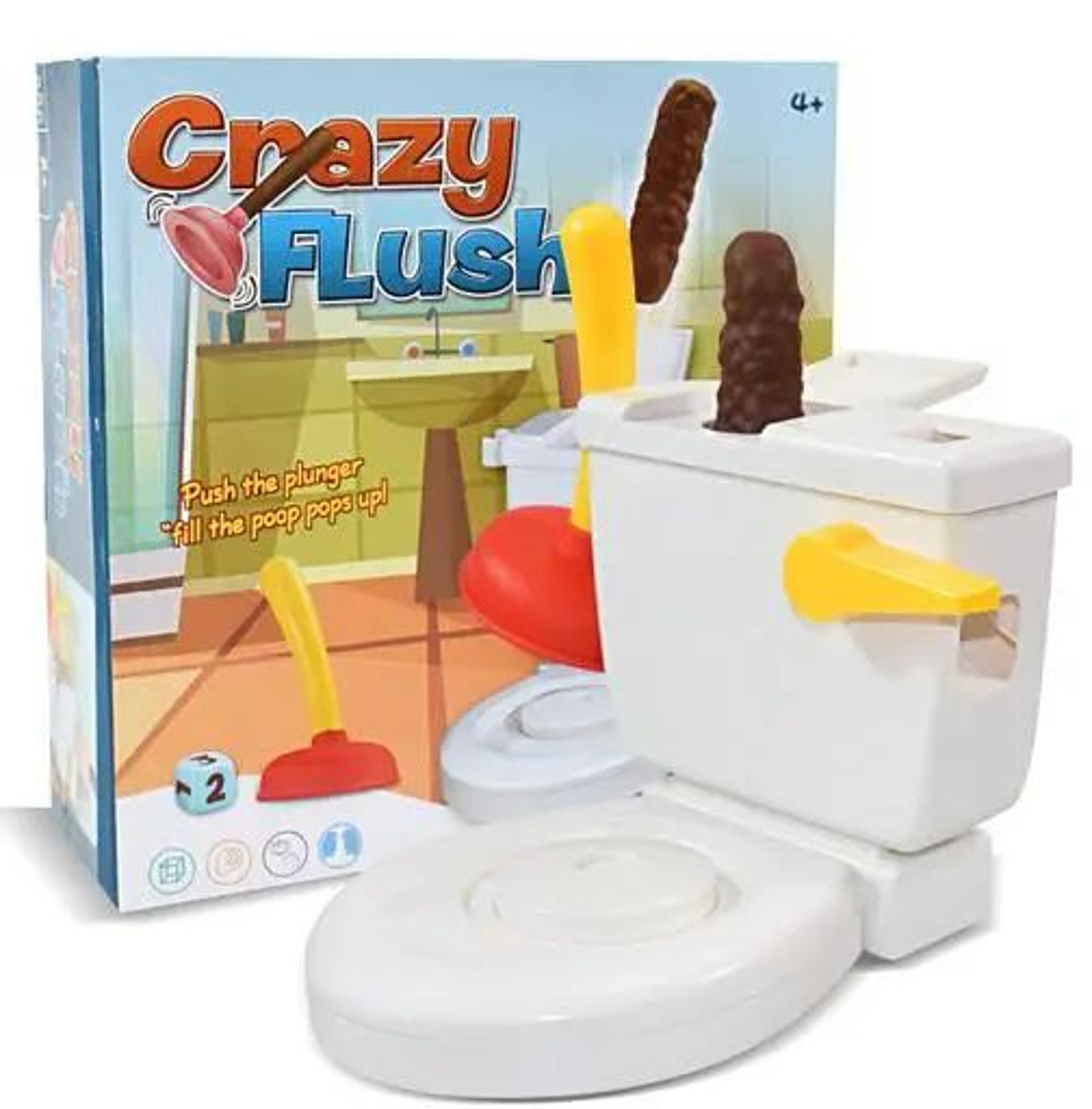 Funny Flushing Toilet Trick Toy  Interactive Party Board Game For Kids And Family Fun 4