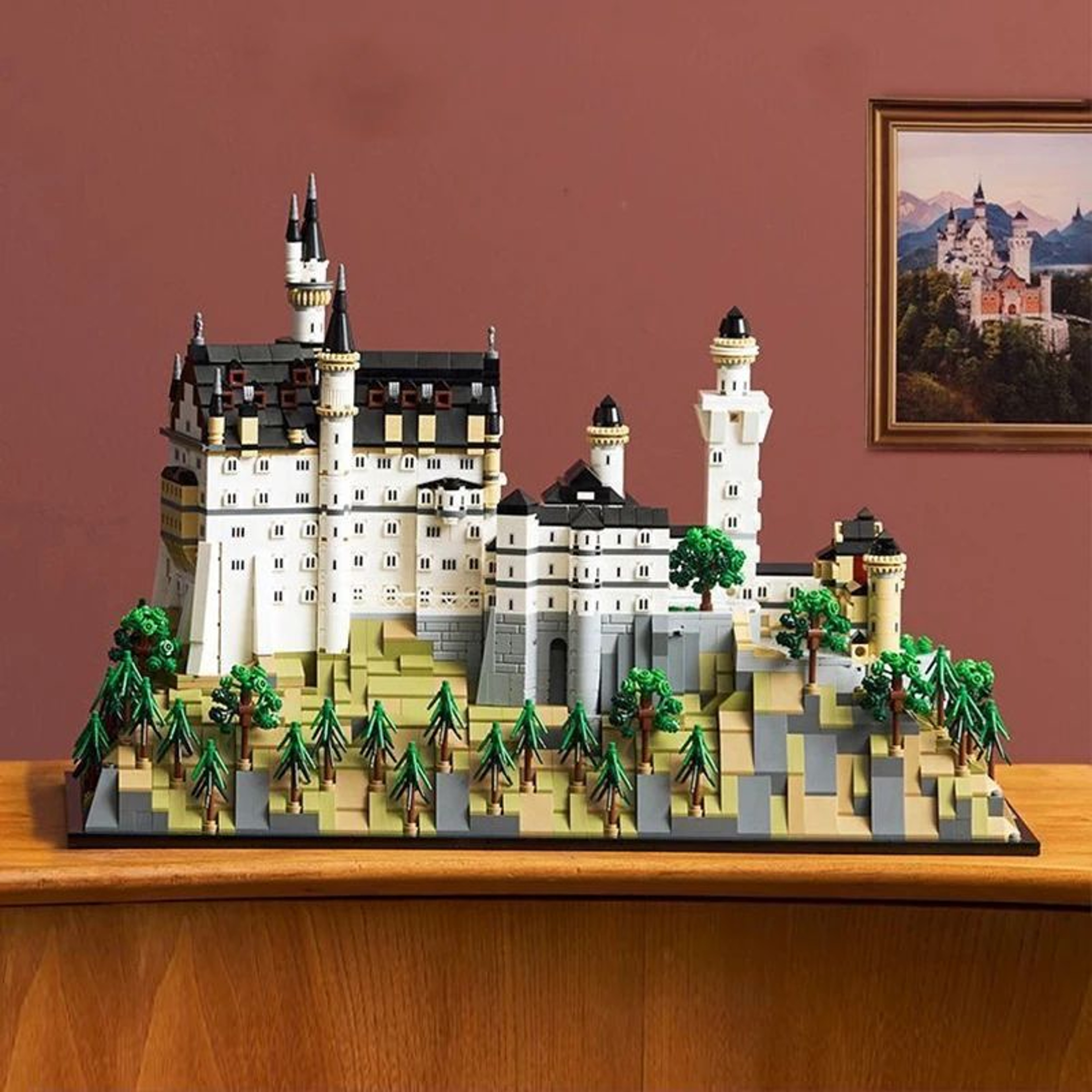 Neuschwanstein Castle Architectural Building Set  European Castle Model Kit For Adults 2