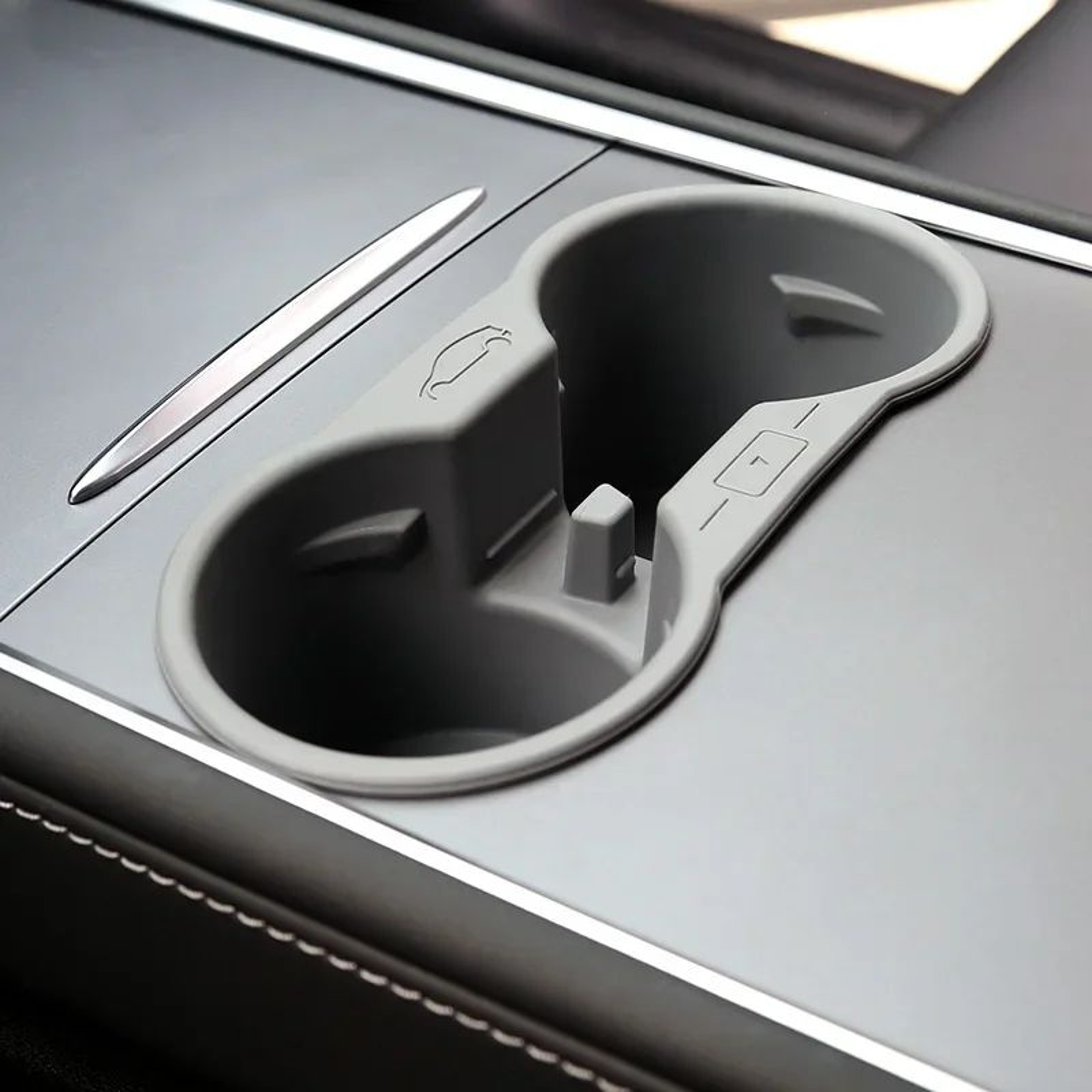 NonSlip Center Console Cup Holder Insert For Tesla Model 3  Model Y  Silicone Interior Organizer 0