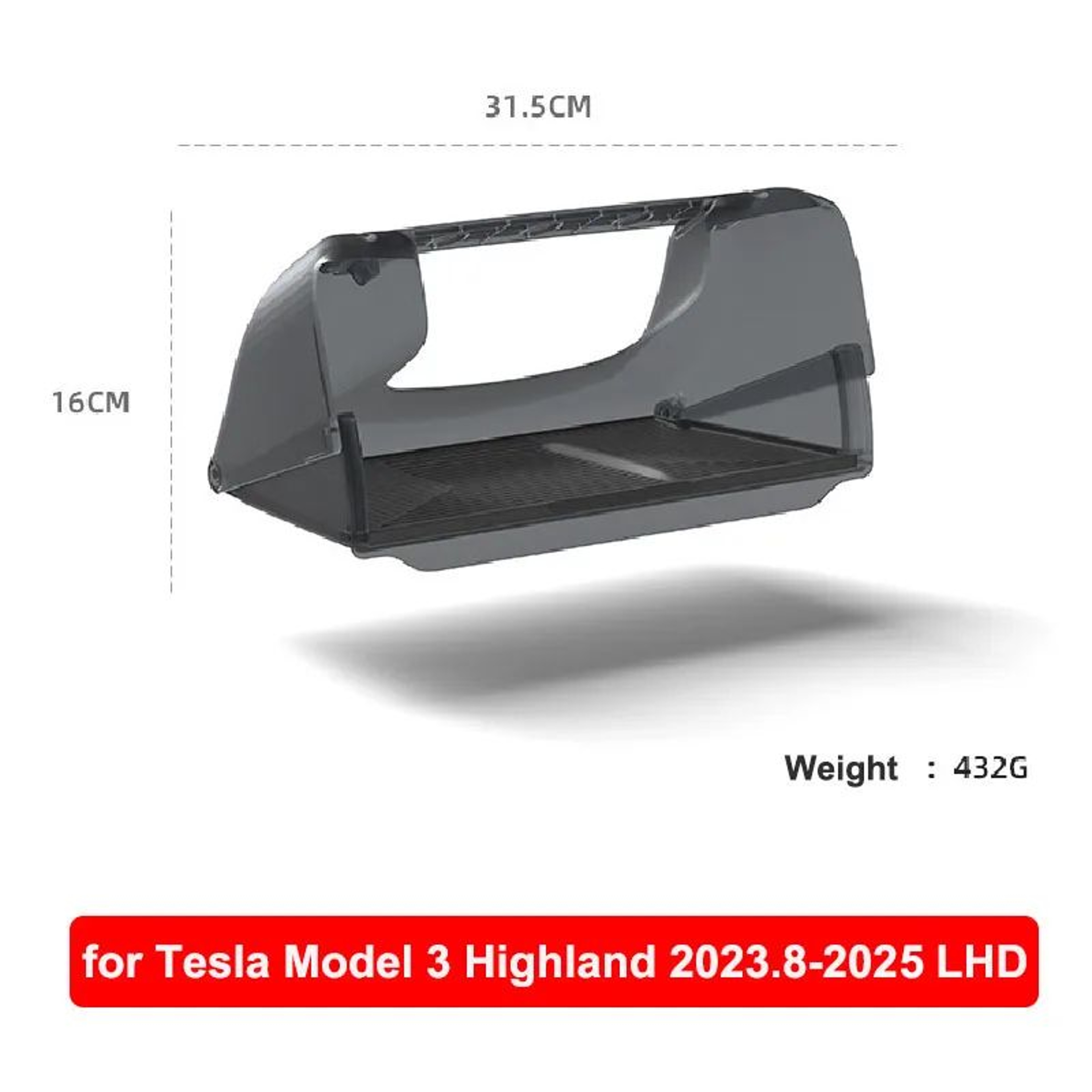 Tesla Under Screen Storage Organizer For Model Y Juniper 2025  Model 3 Highland  Hidden Central Con 4