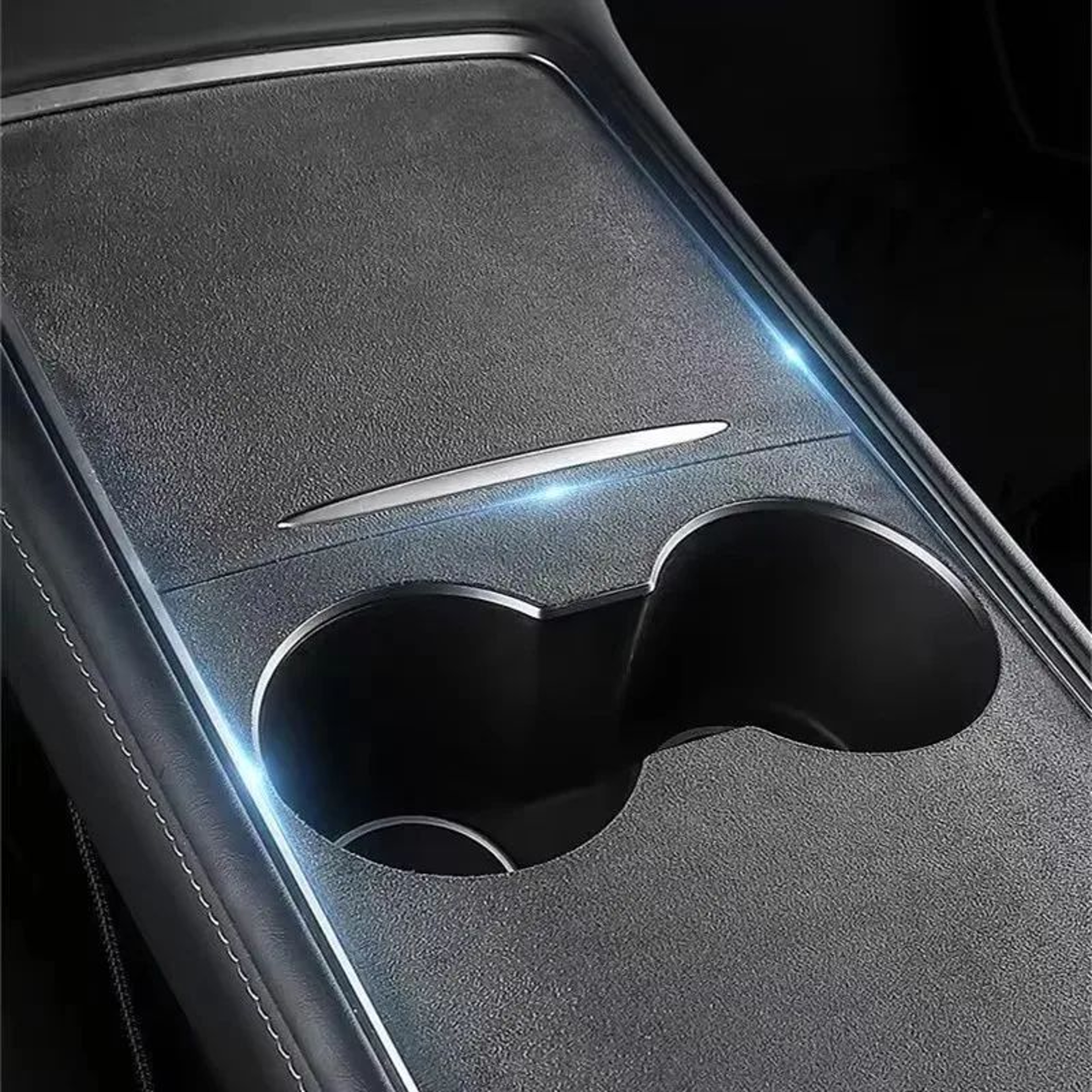 Tesla Suede Center Console Protector For Model Y Juniper 2025  Model 3 Highland  Center Console Pan 3